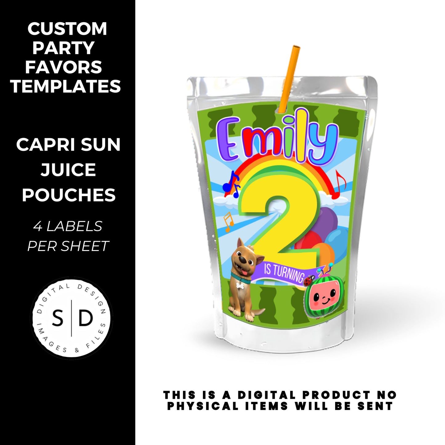 Rainbow Melon Birthday Party Favor Bundle DFY