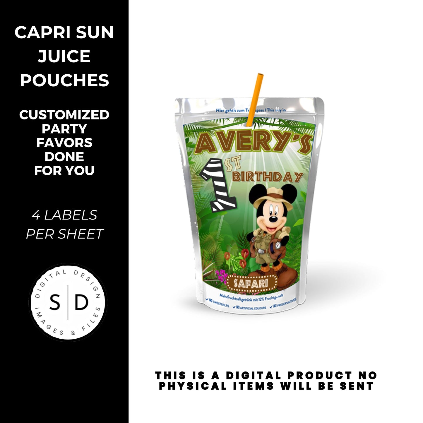 Mouse Safari Birthday Party Favors DFY
