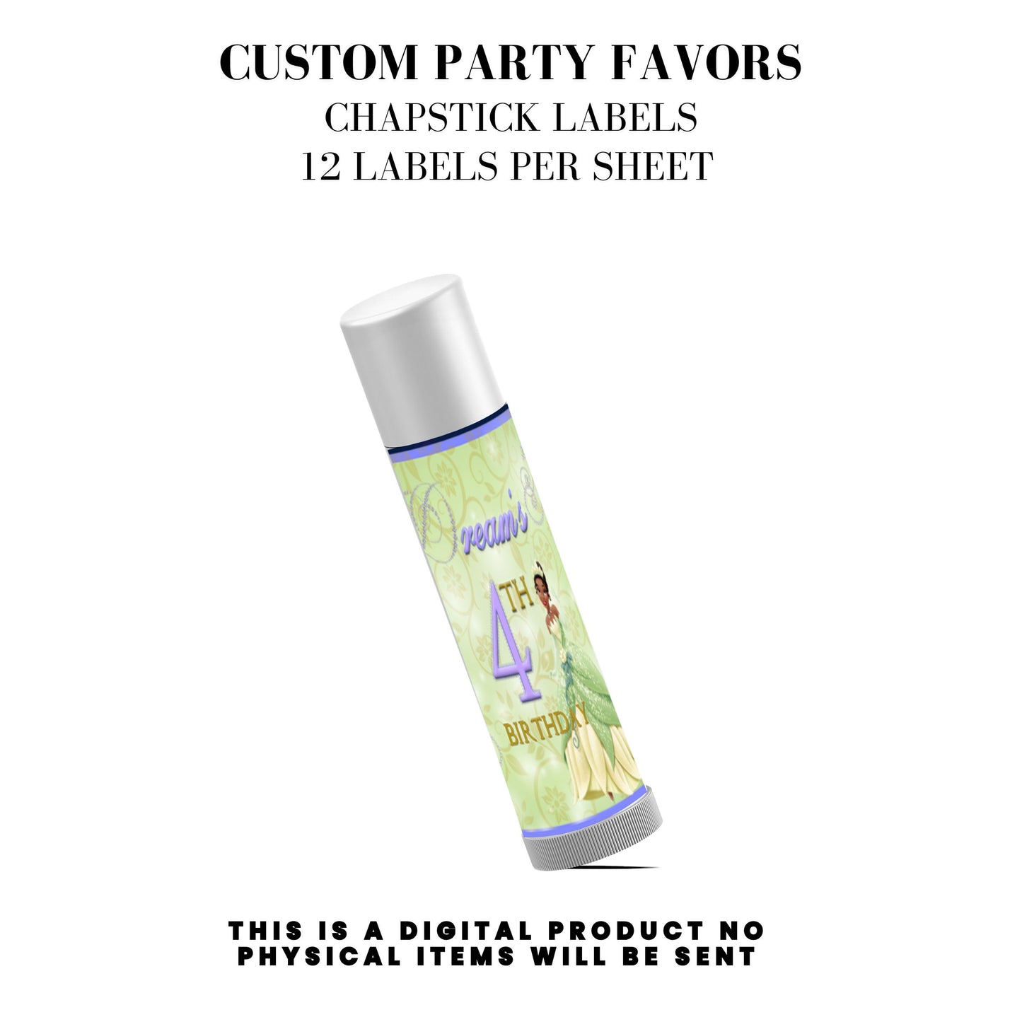 Princess Tiana Printable Favor Designs DFY