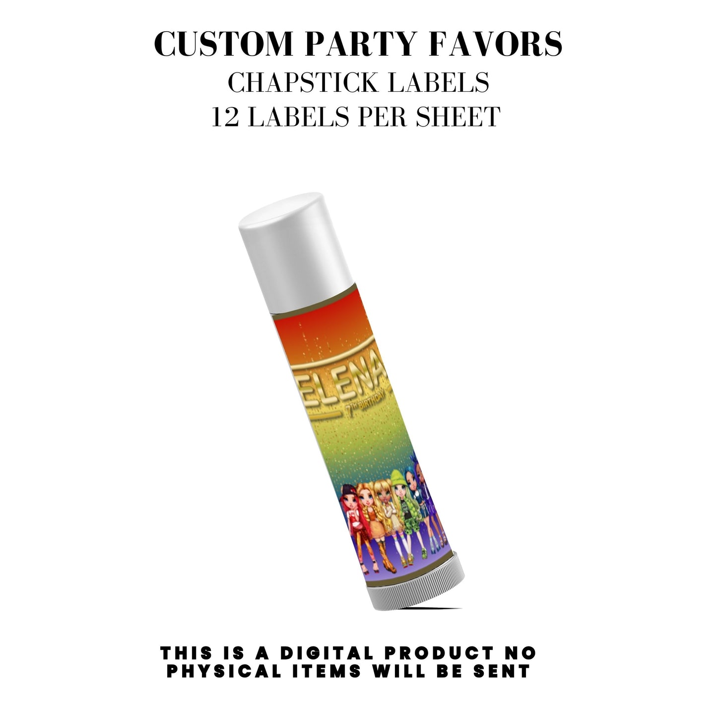 Rainbow High Birthday Party Favors DFY