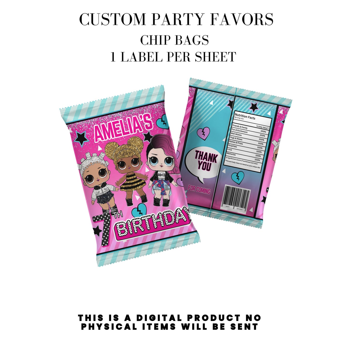LOL Dolls Birthday Party Favors DFY