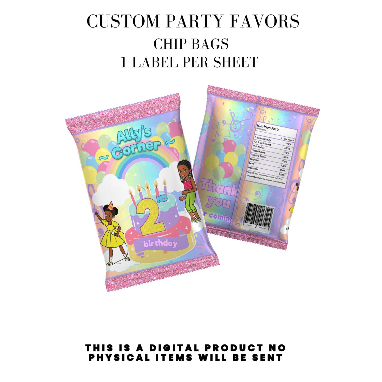 Gracie's Corner Birthday Party Favors DFY