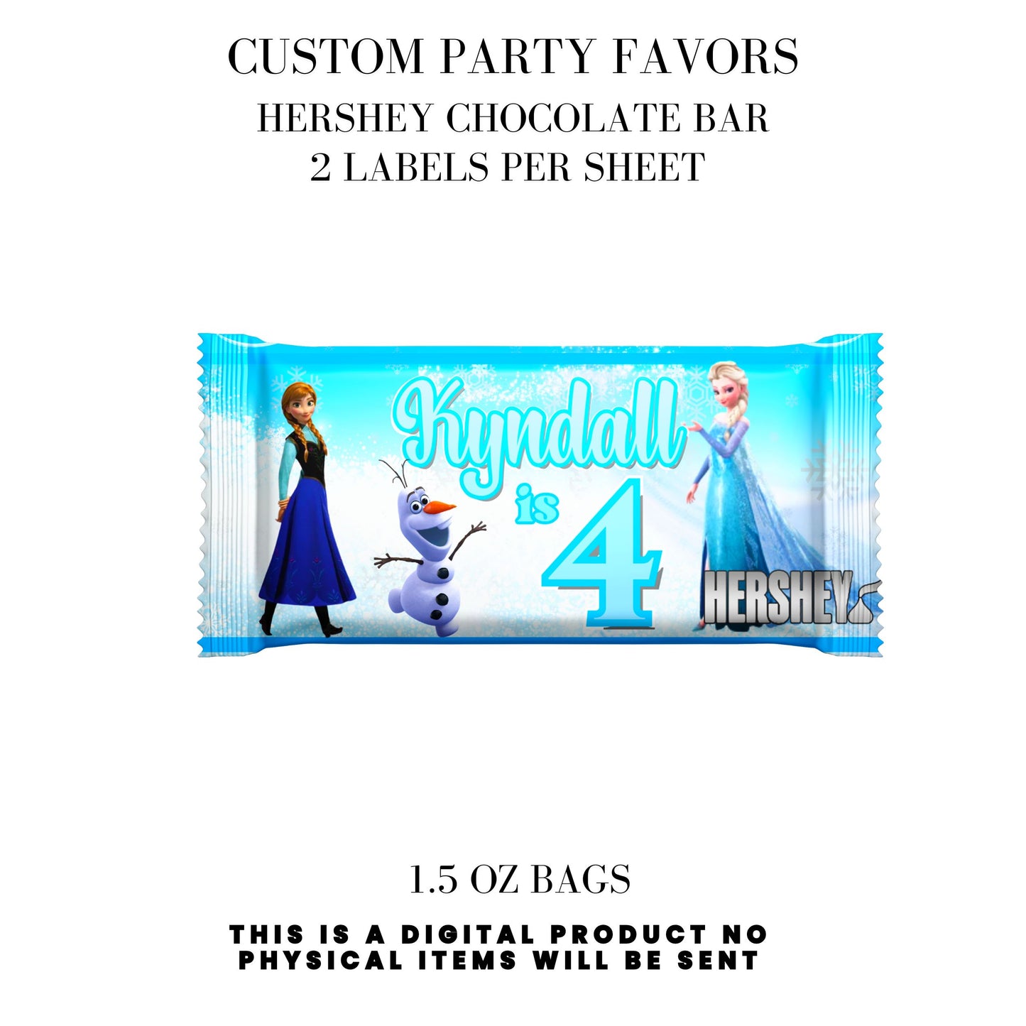Frozen Birthday Party Favors DFY