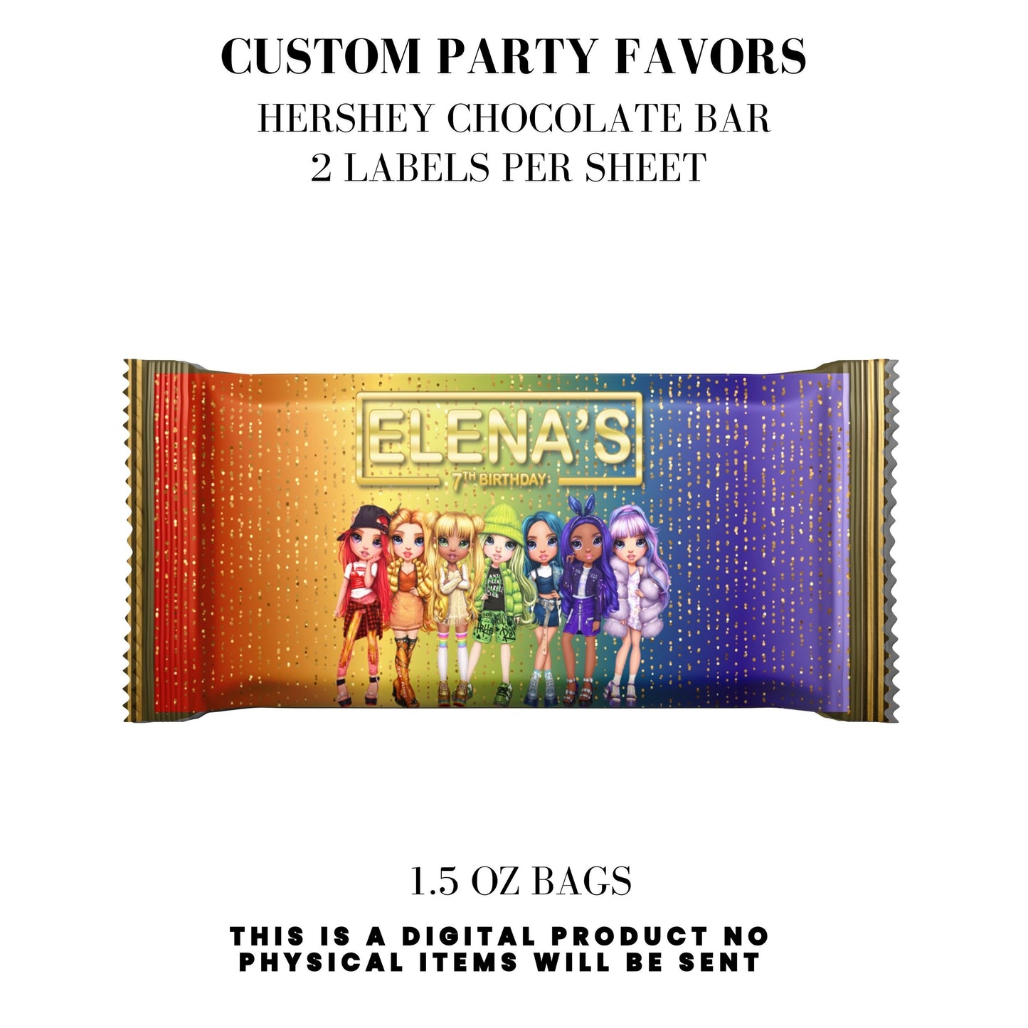 Rainbow High Birthday Party Favors DFY
