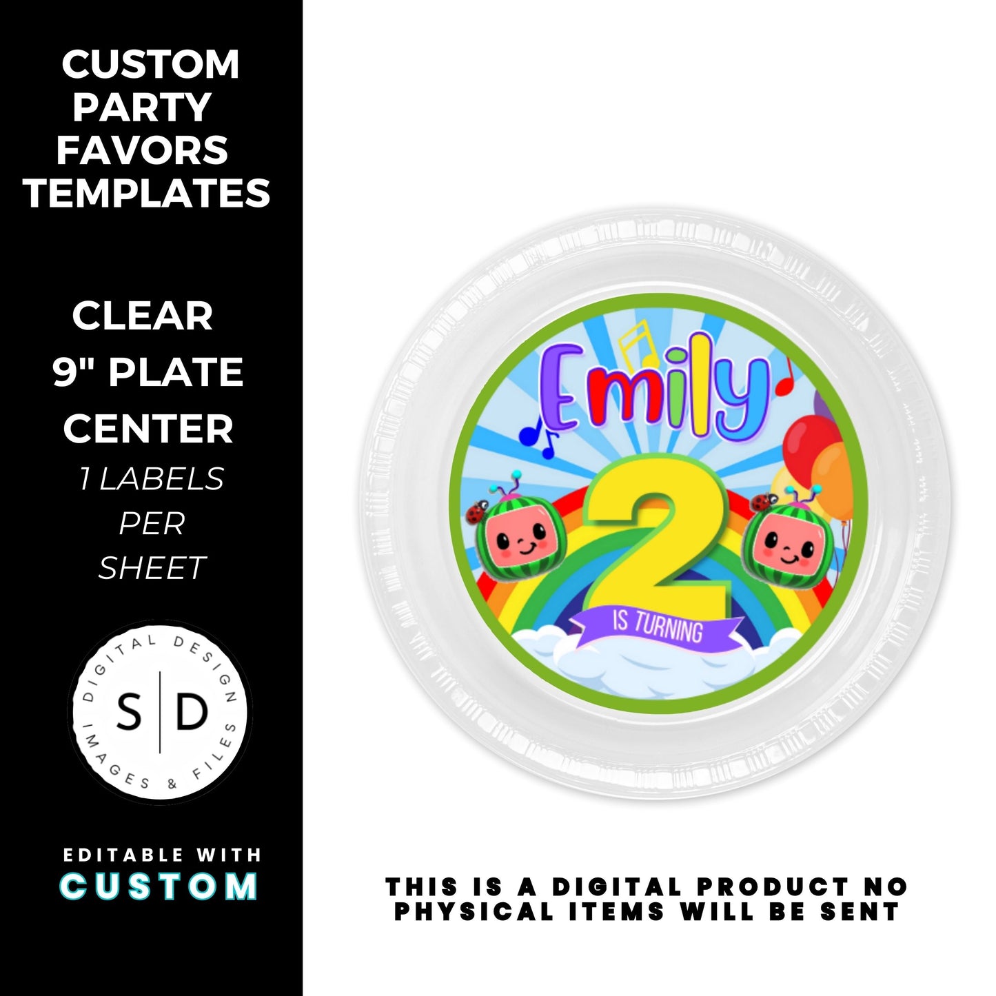 Rainbow Melon Birthday Party Favor Bundle DFY