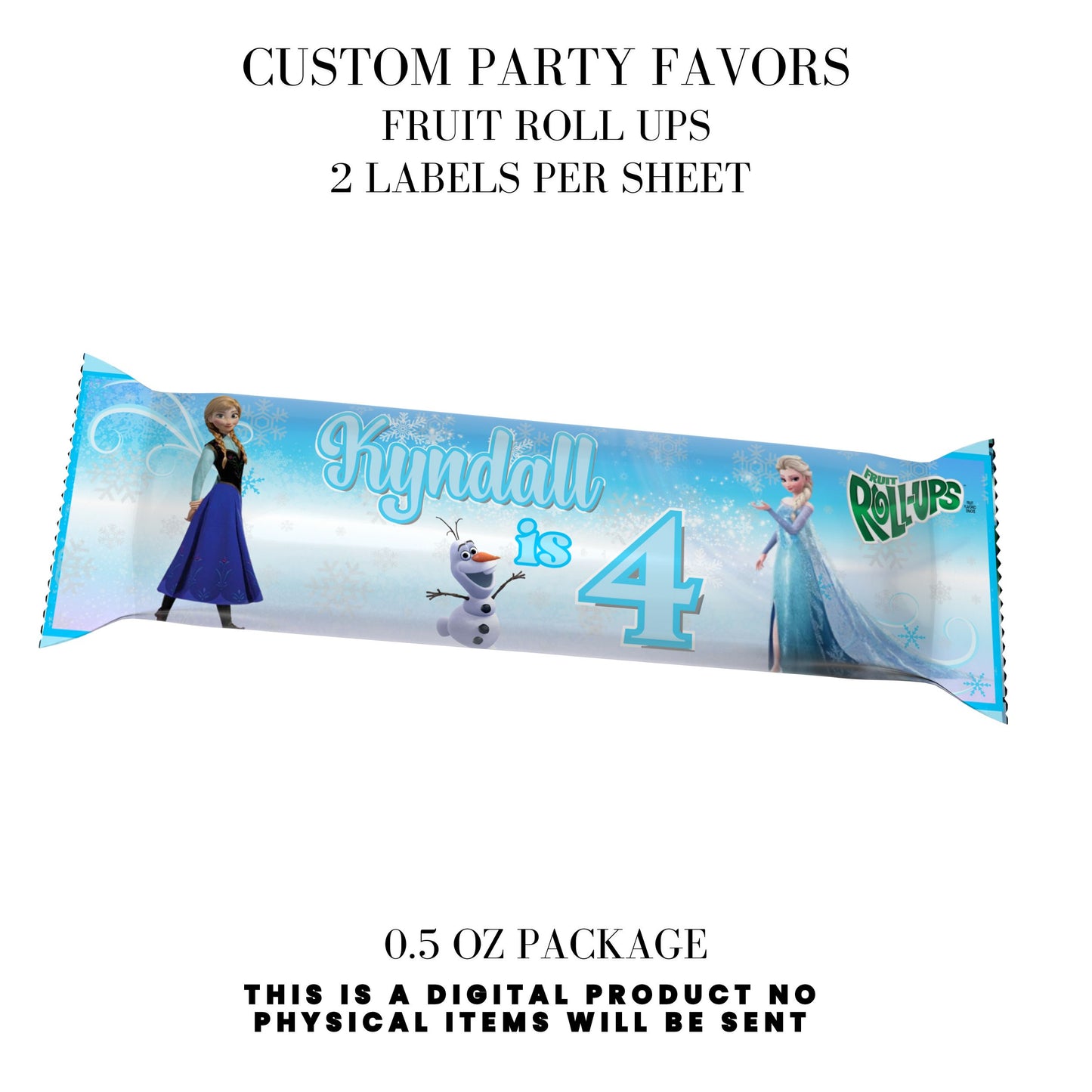 Frozen Birthday Party Favors DFY