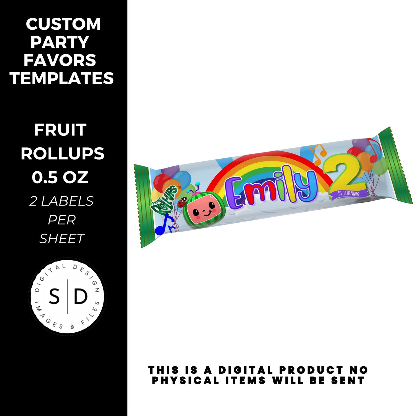 Rainbow Melon Birthday Party Favor Bundle DFY