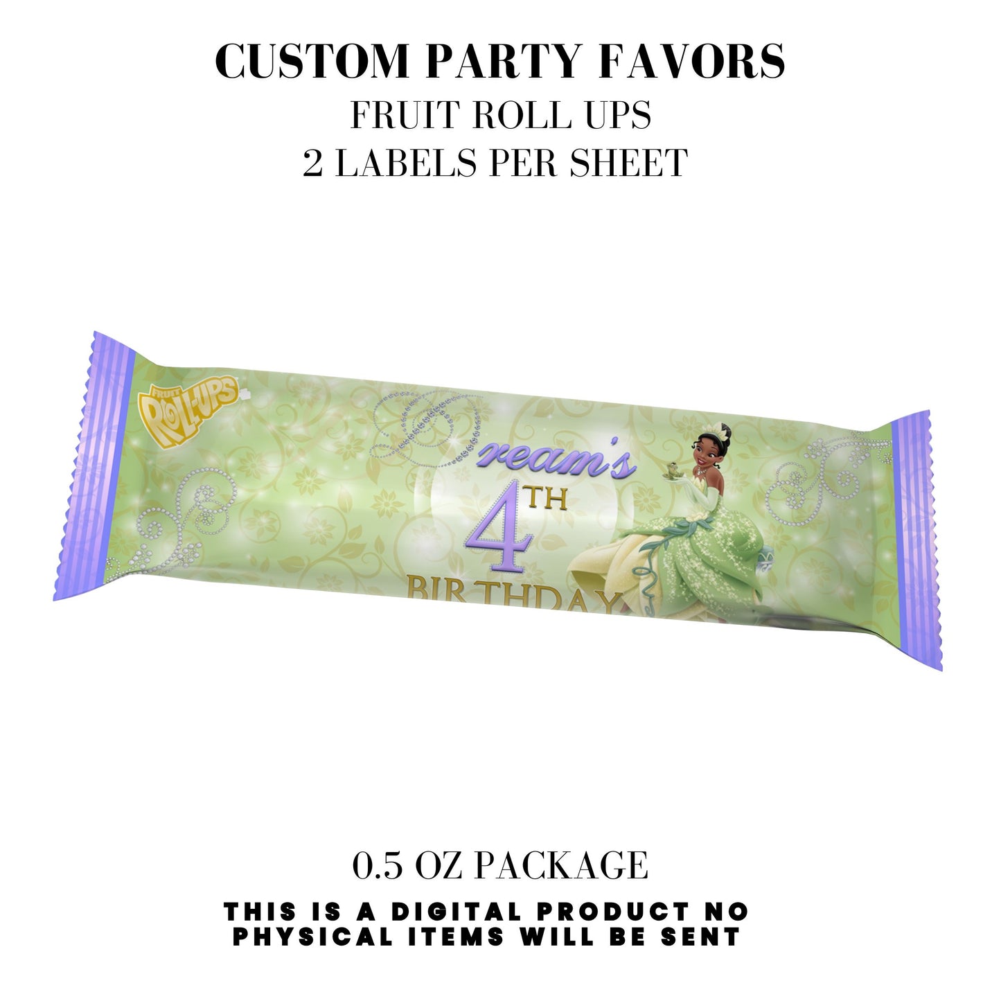 Princess Tiana Printable Favor Designs DFY