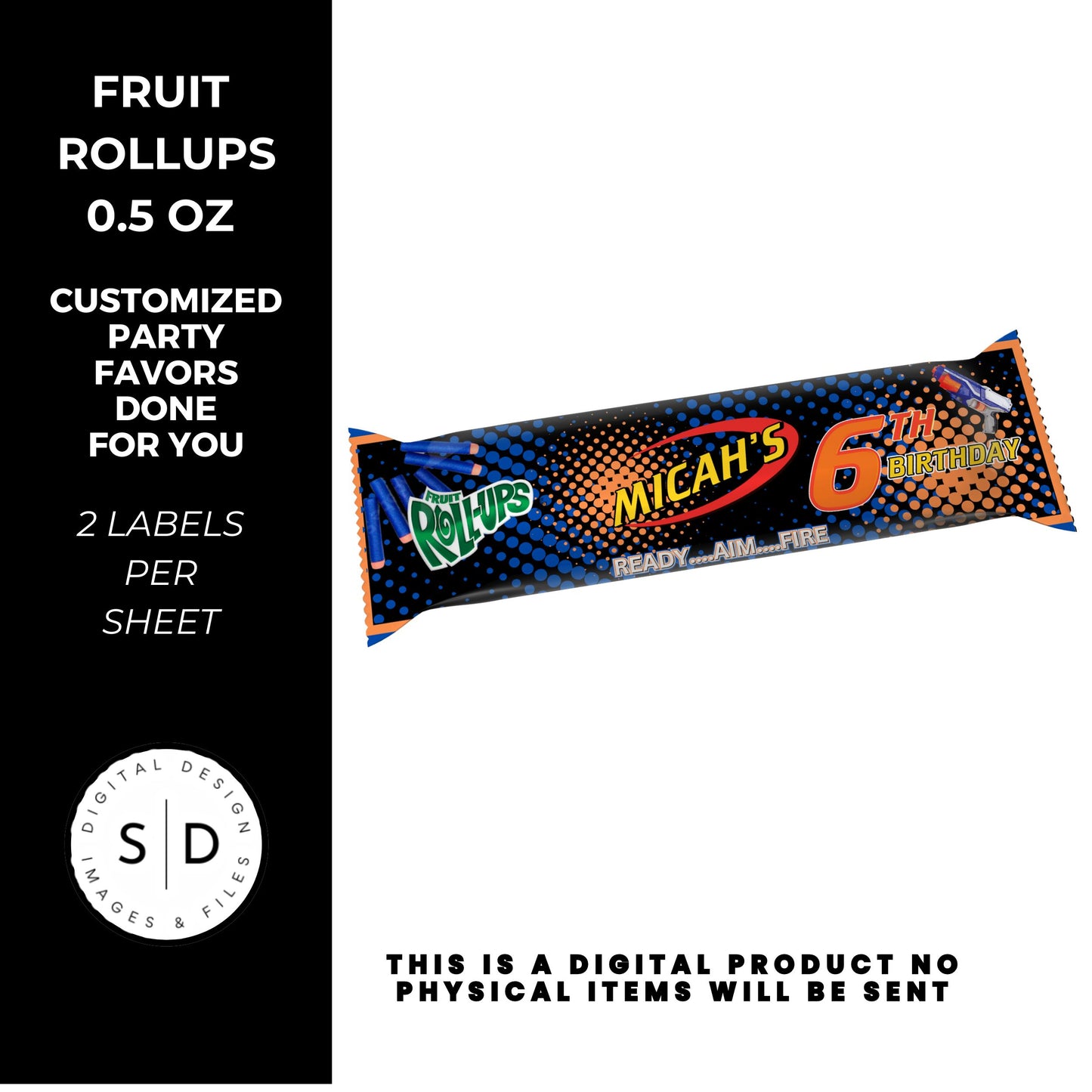 Nerf Ready Aim Fire Birthday Party Favors DFY