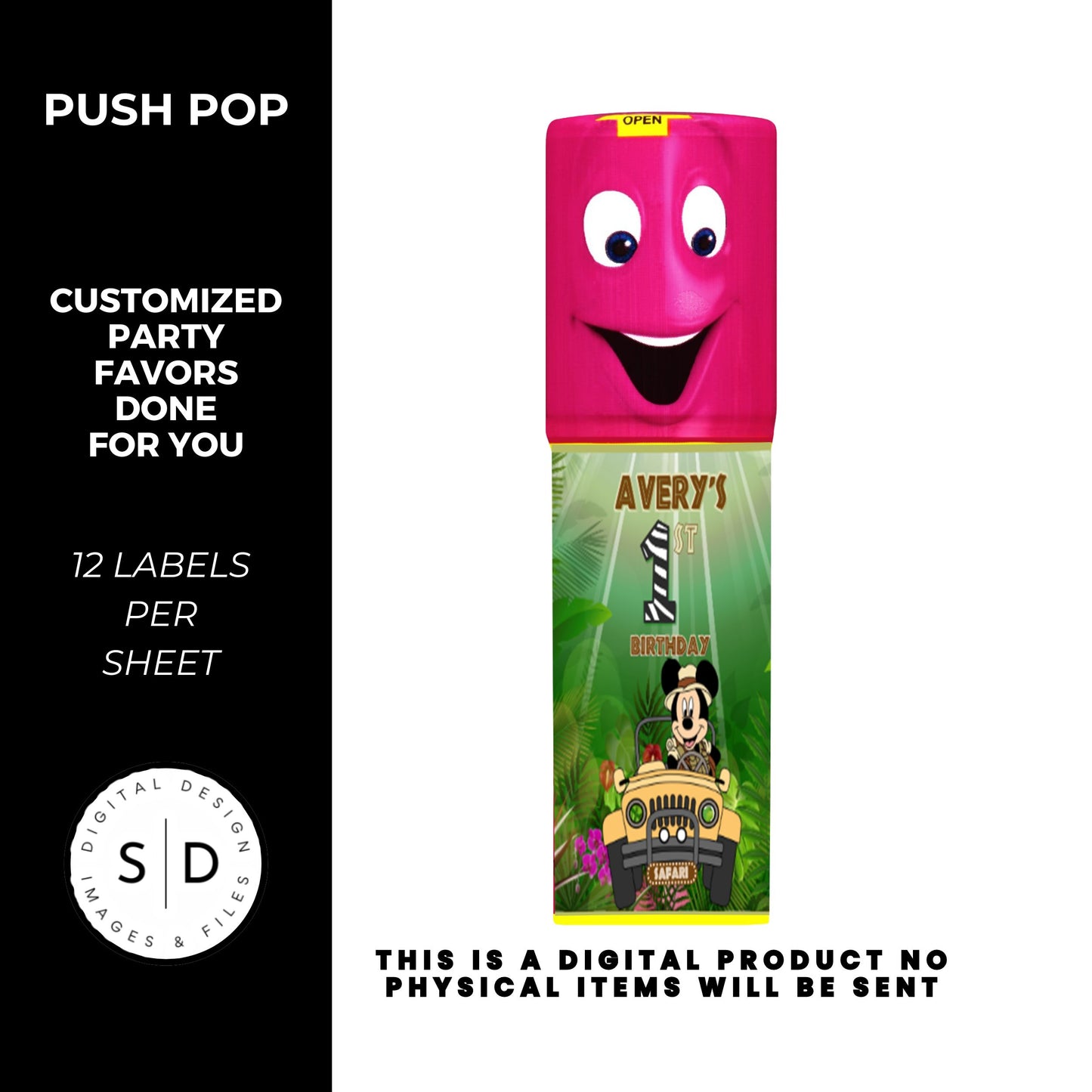Mouse Safari Birthday Party Favors DFY