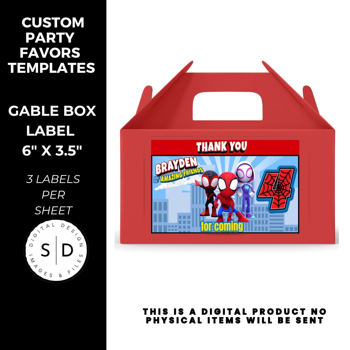 Spidey & Friends Birthday Party Favors DFY