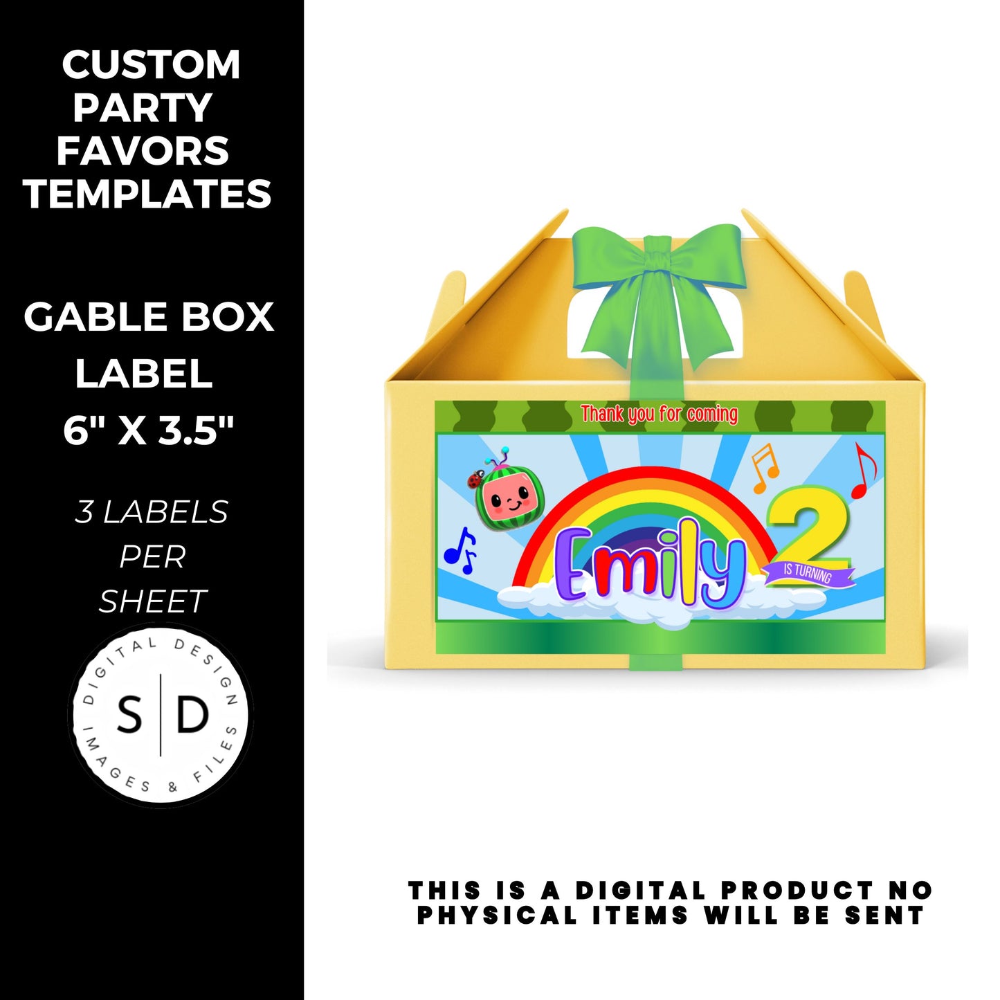 Rainbow Melon Birthday Party Favor Bundle DFY