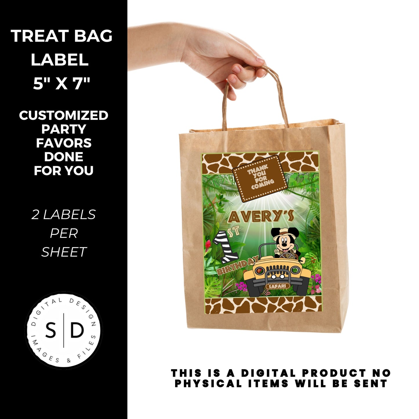 Mouse Safari Birthday Party Favors DFY