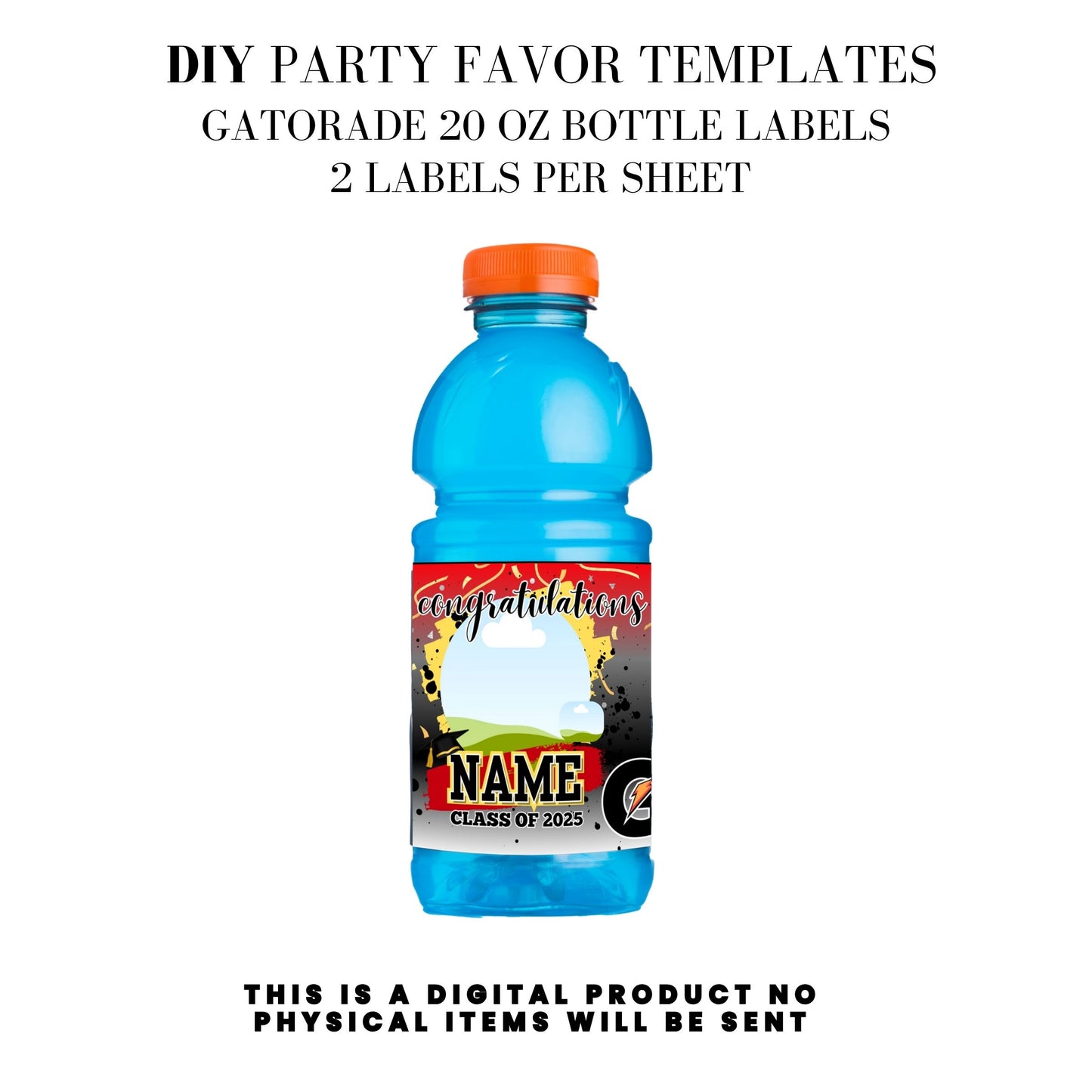 Class of 2025 Graduation Party Favor Canva Template Bundle ๐โจ