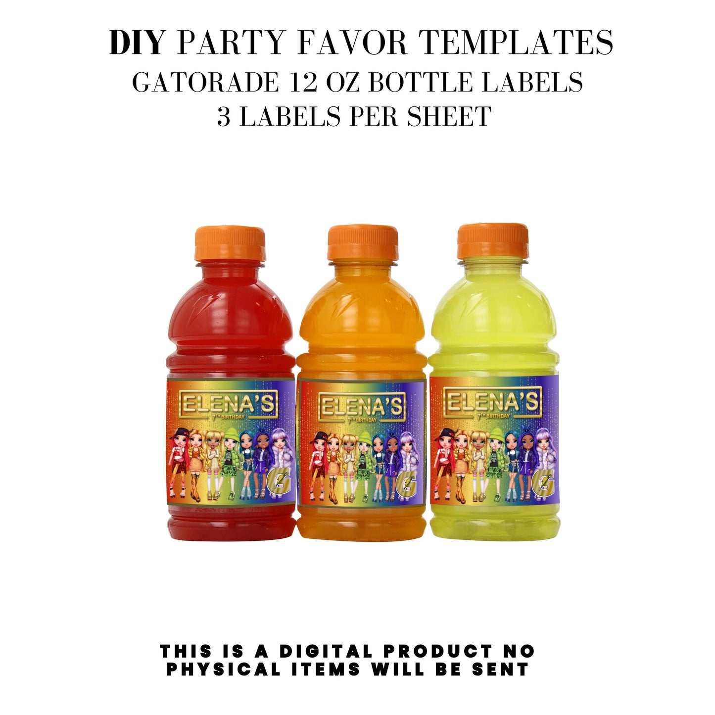 Rainbow High Birthday Party Favors DFY