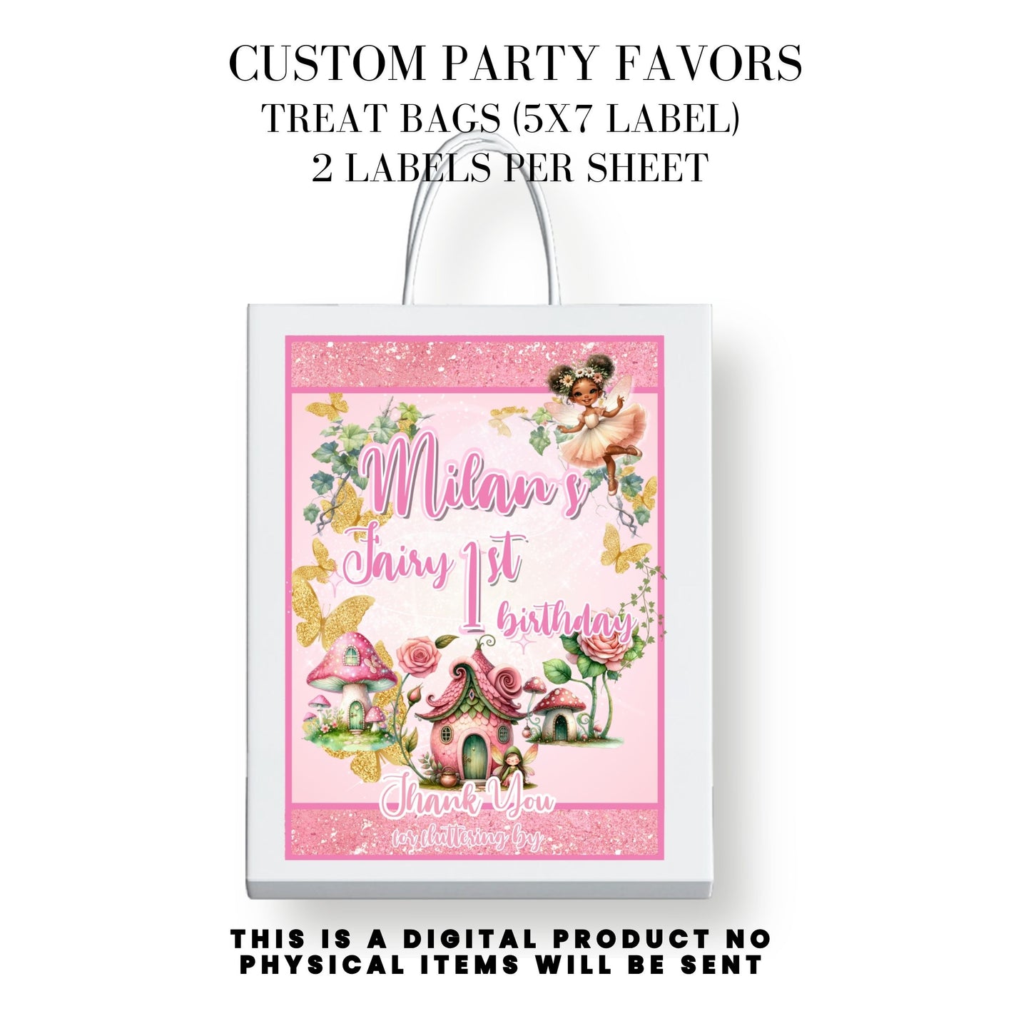 Pink Fairy Garden Birthday Party Favors DFY