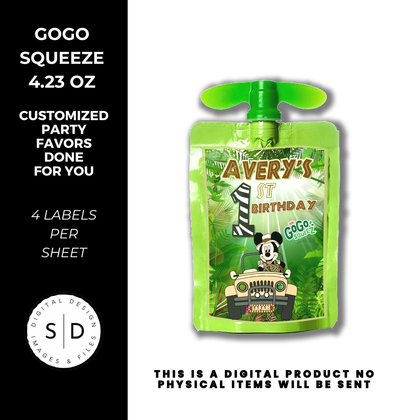 Mouse Safari Birthday Party Favors DFY