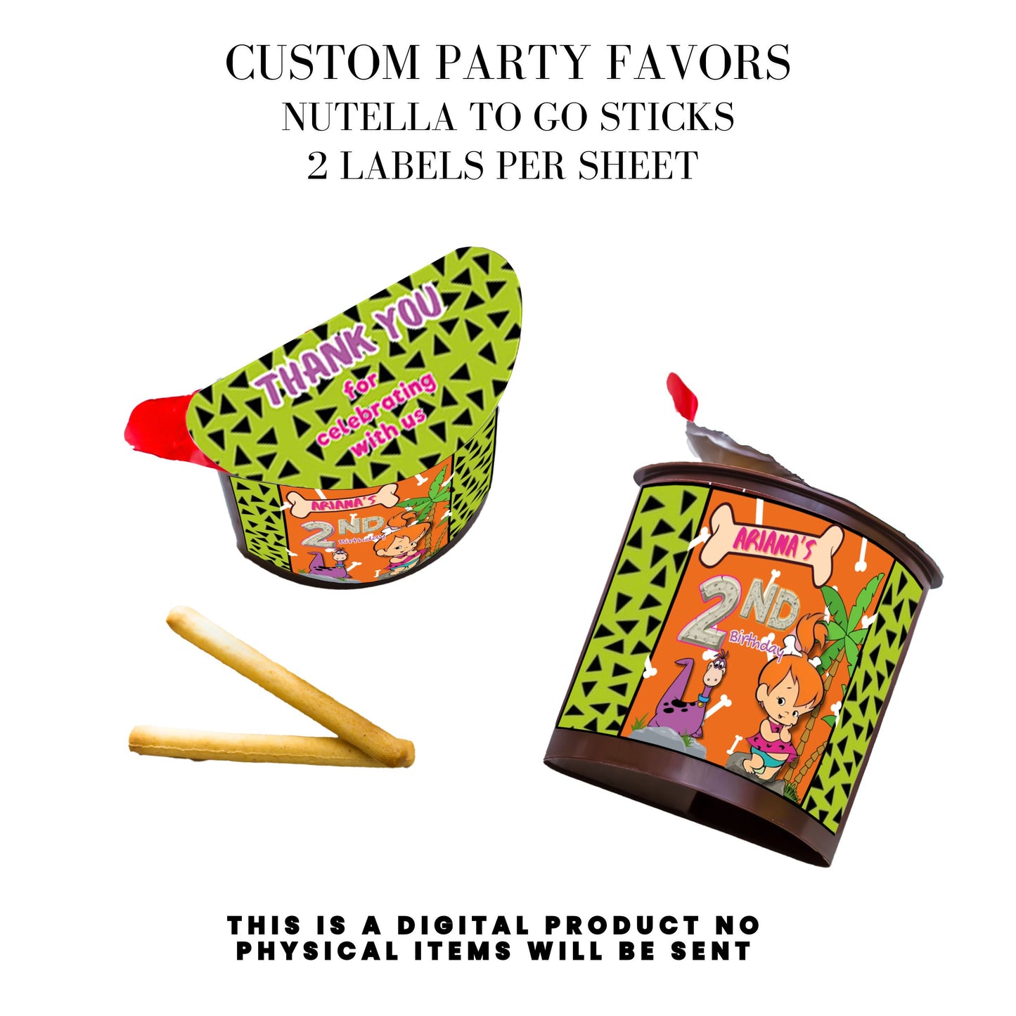 Pebbles & Dino Stone Age Birthday Party Favors DFY