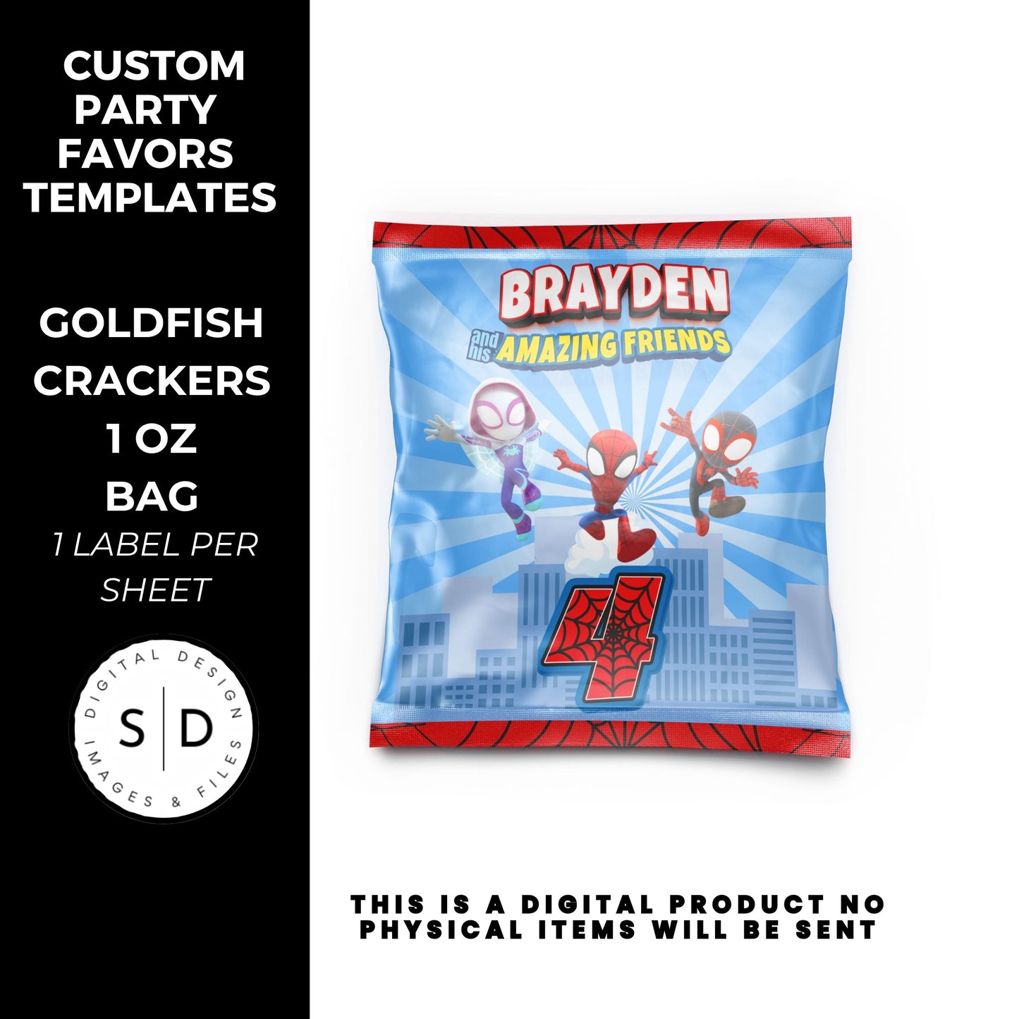 Spidey & Friends Birthday Party Favors DFY