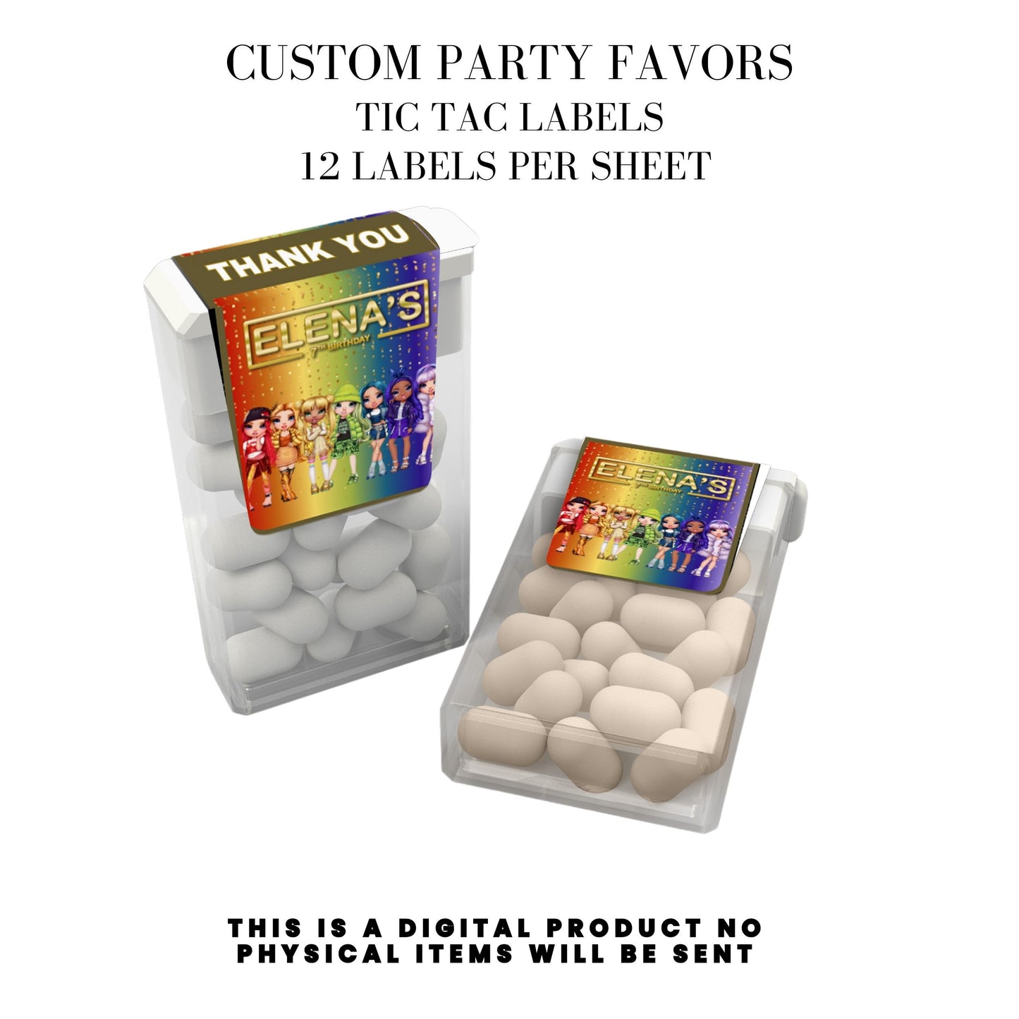 Rainbow High Birthday Party Favors DFY