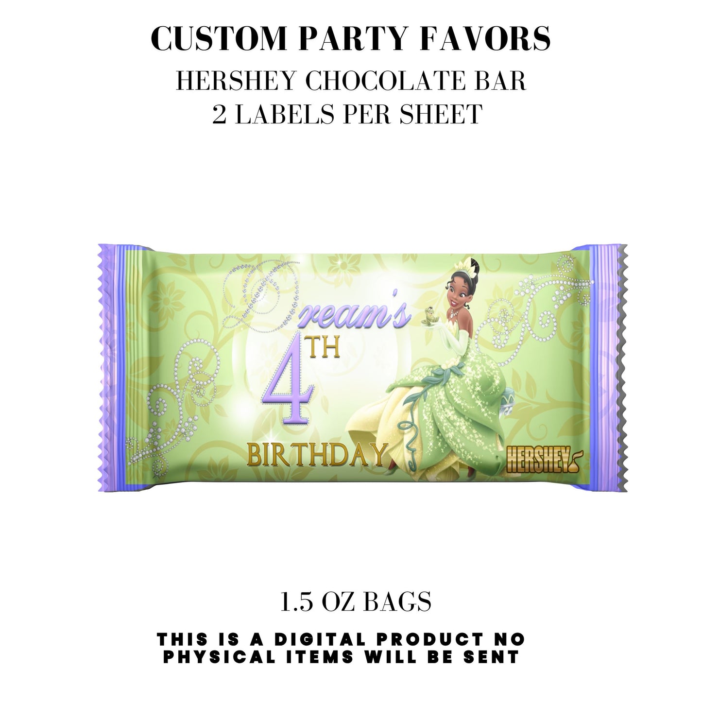 Princess Tiana Printable Favor Designs DFY