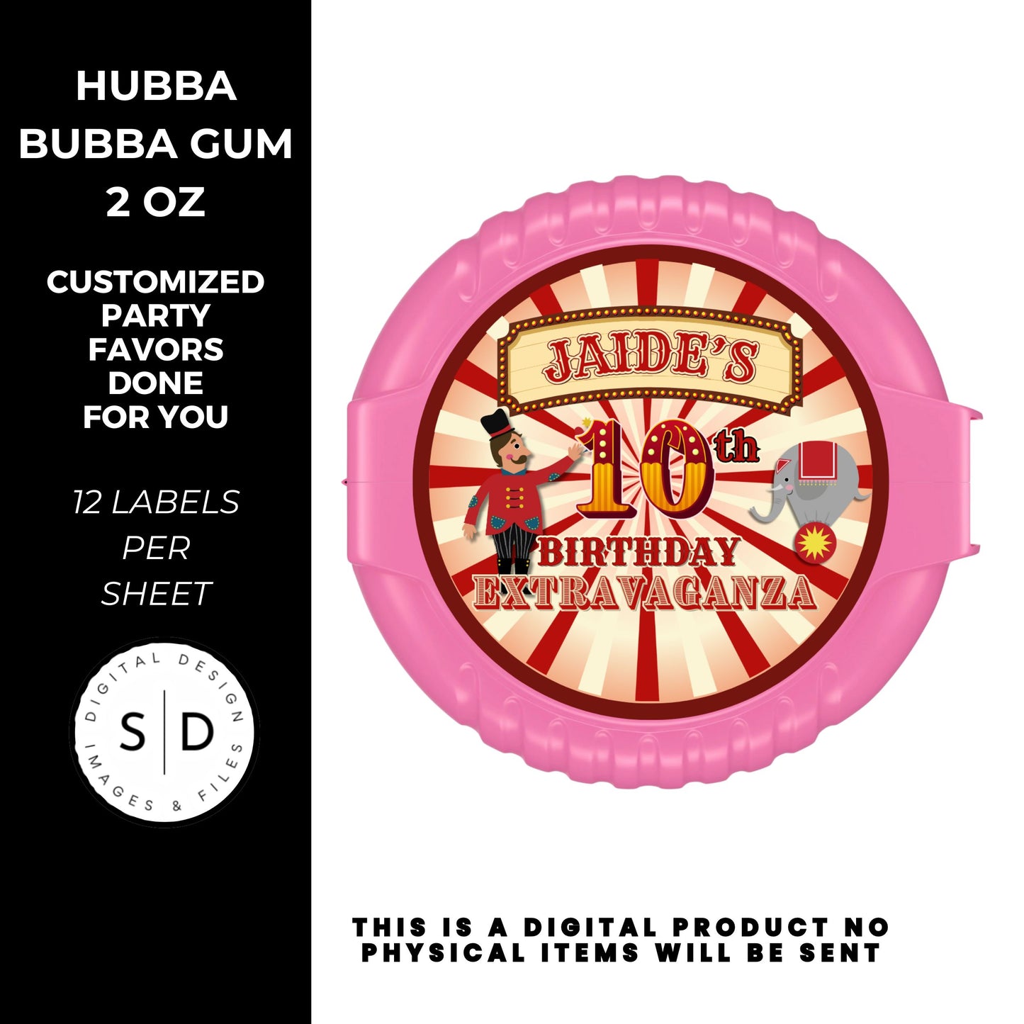 Carnival Extravaganza Birthday Party Favors DFY