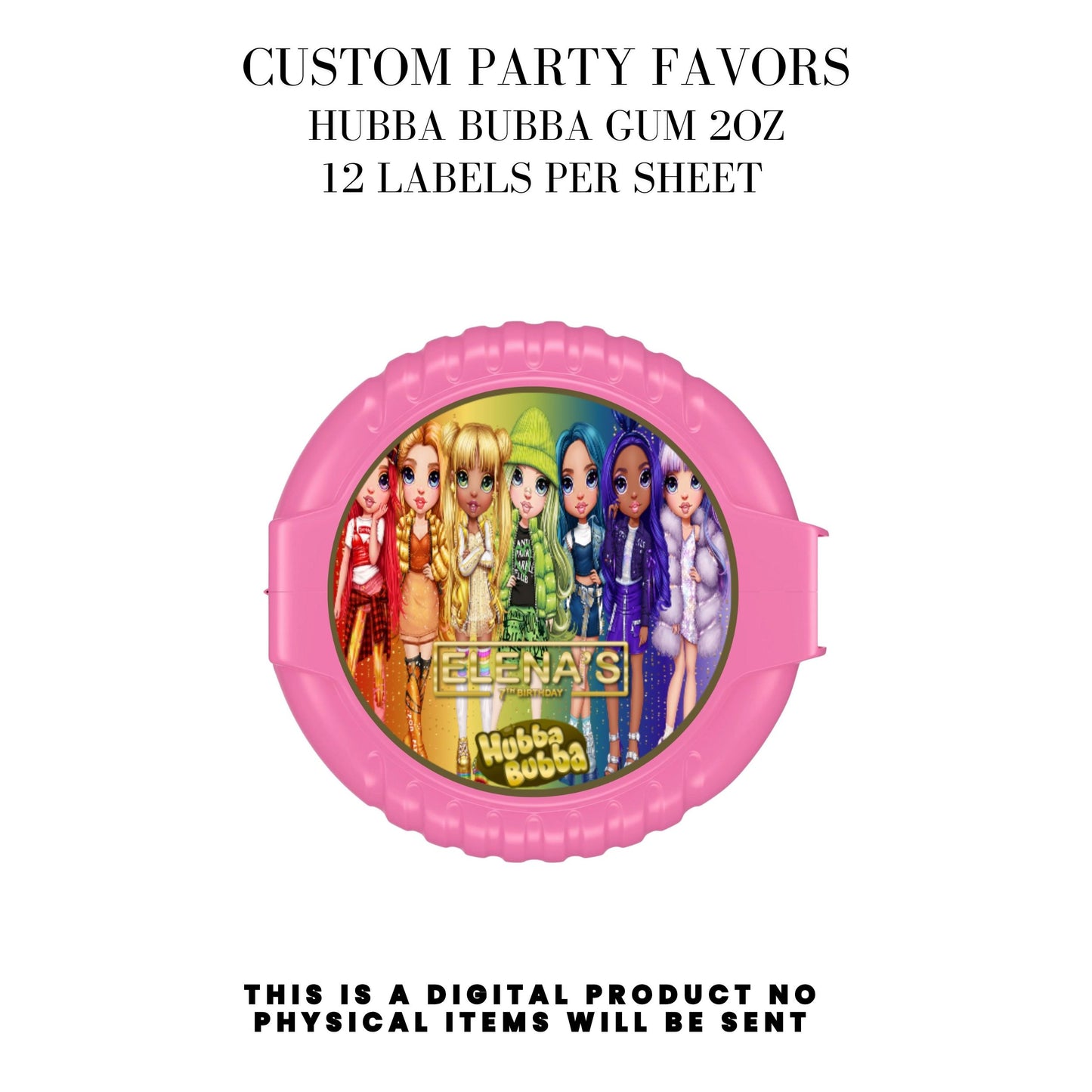 Rainbow High Birthday Party Favors DFY