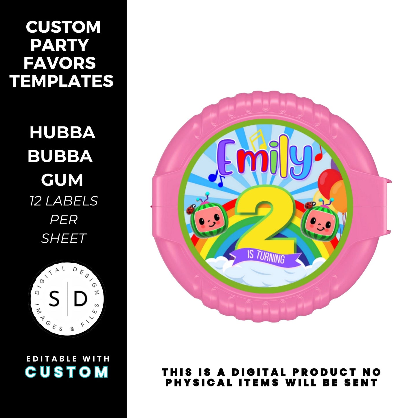 Rainbow Melon Birthday Party Favor Bundle DFY