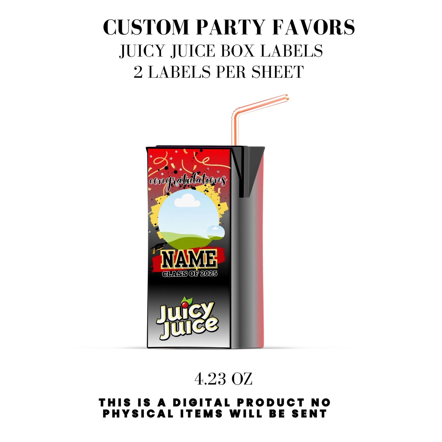 Class of 2025 Graduation Party Favor Canva Template Bundle ๐โจ