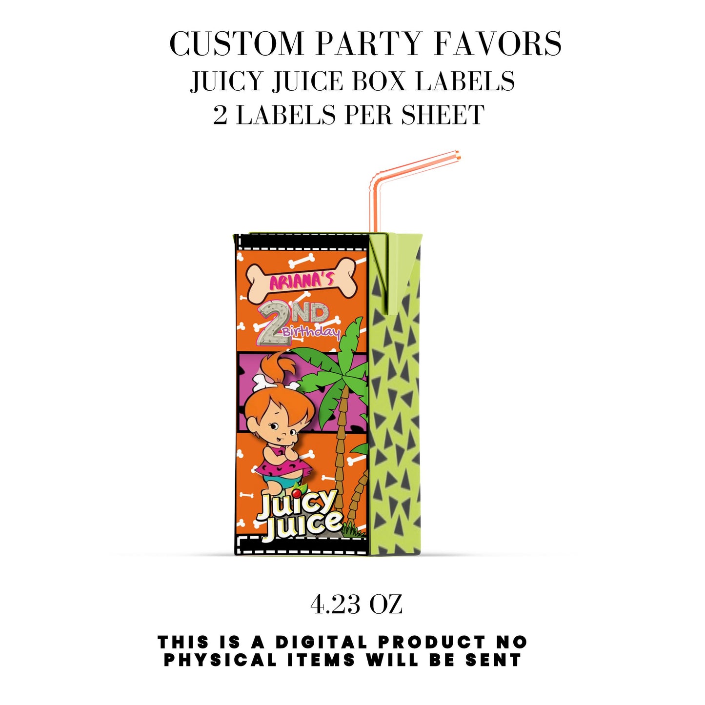 Pebbles & Dino Stone Age Birthday Party Favors DFY