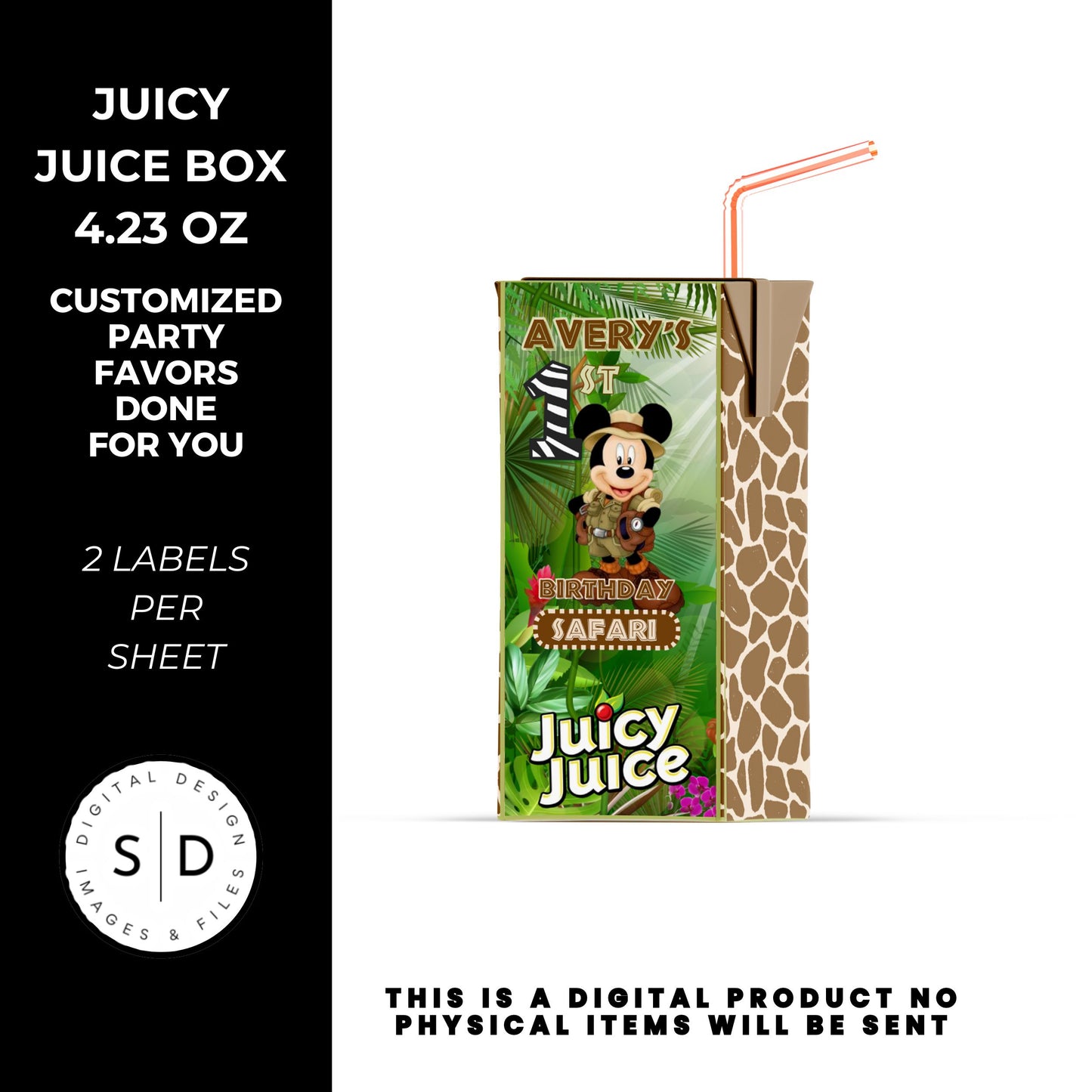 Mouse Safari Birthday Party Favors DFY
