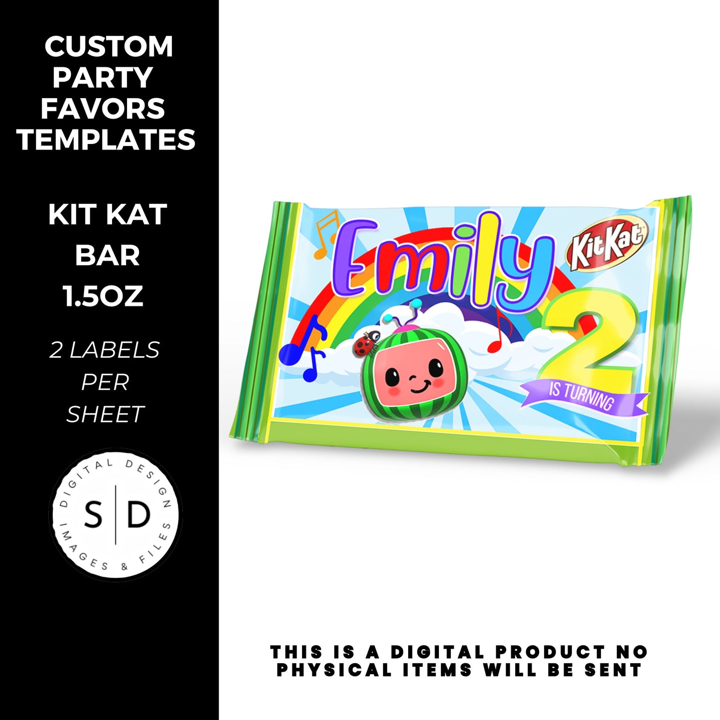Rainbow Melon Birthday Party Favor Bundle DFY