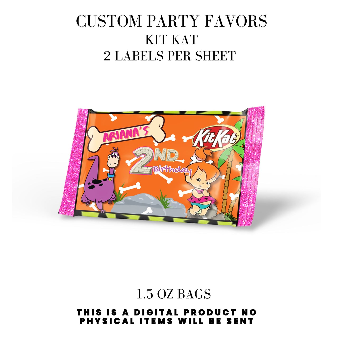 Pebbles & Dino Stone Age Birthday Party Favors DFY
