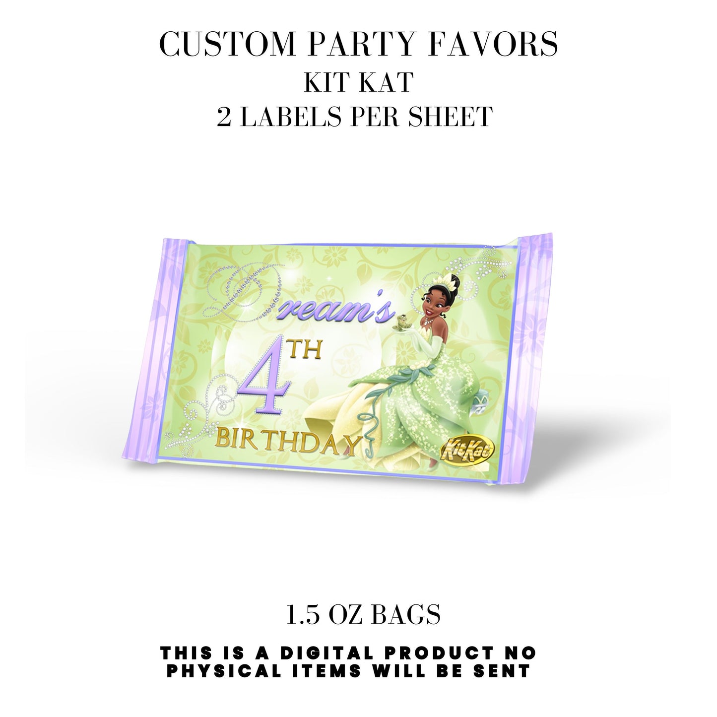 Princess Tiana Printable Favor Designs DFY