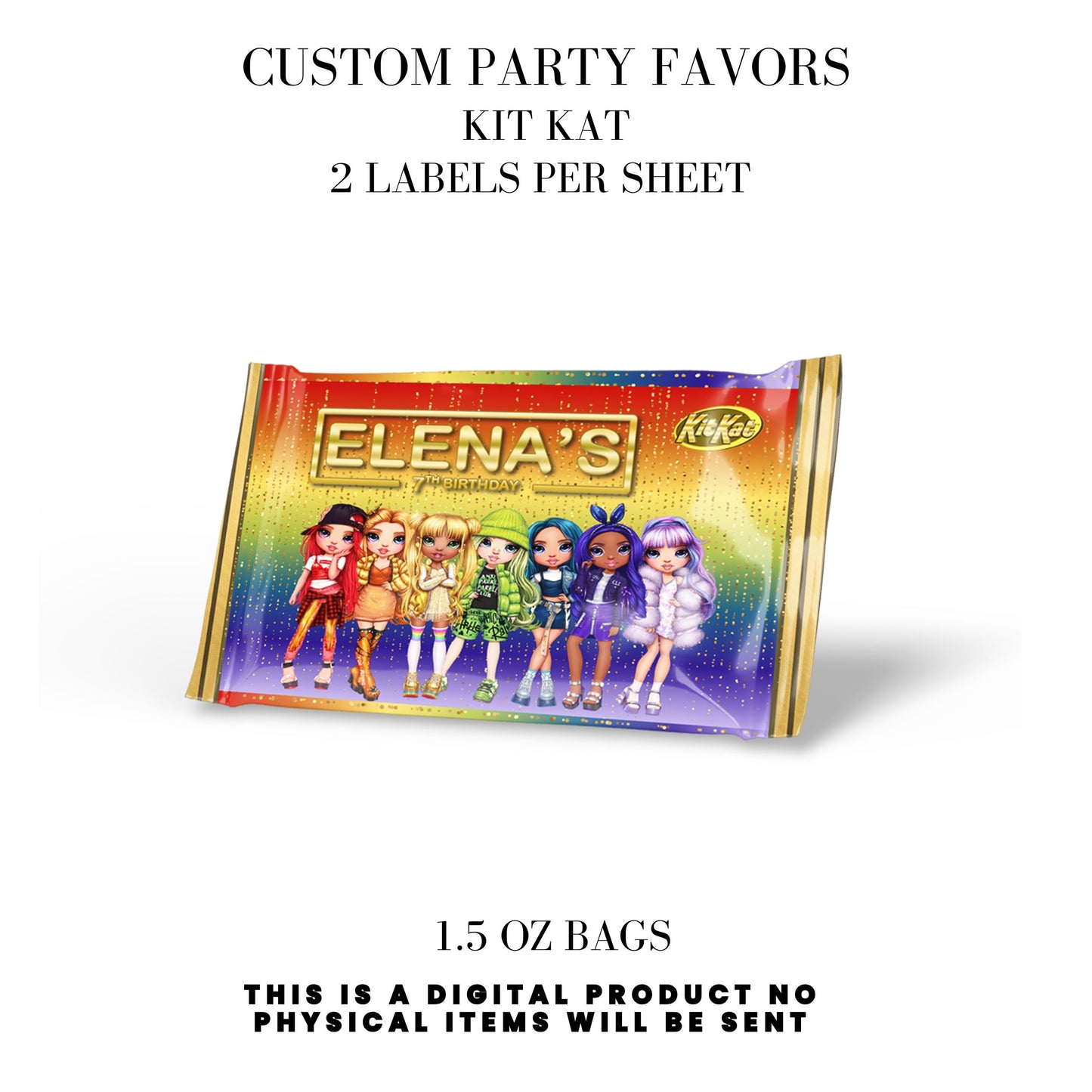 Rainbow High Birthday Party Favors DFY