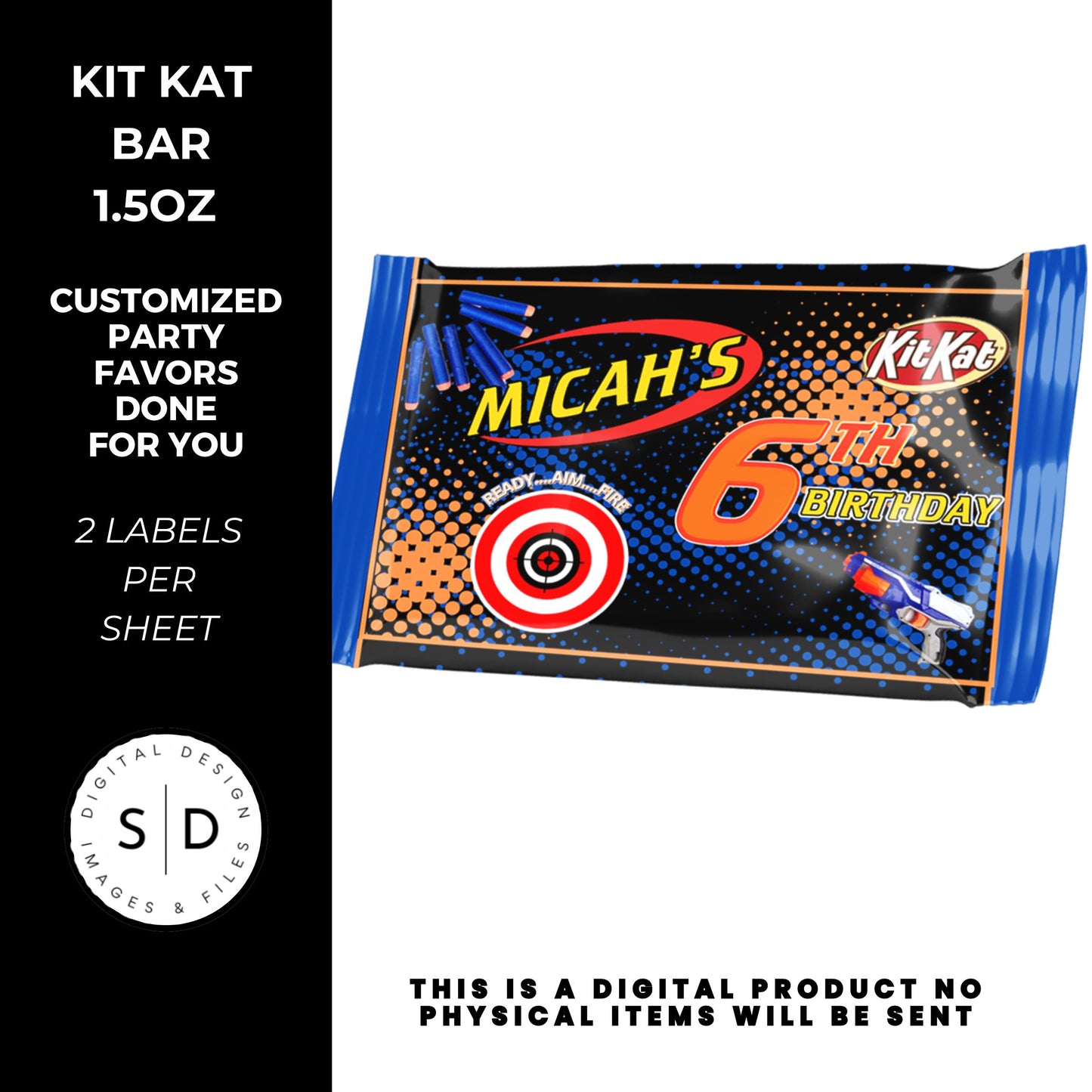 Nerf Ready Aim Fire Birthday Party Favors DFY