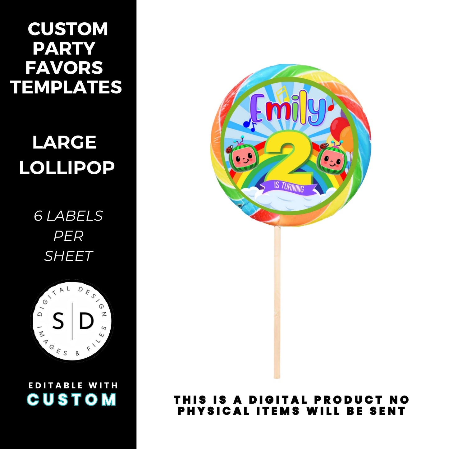 Rainbow Melon Birthday Party Favor Bundle DFY