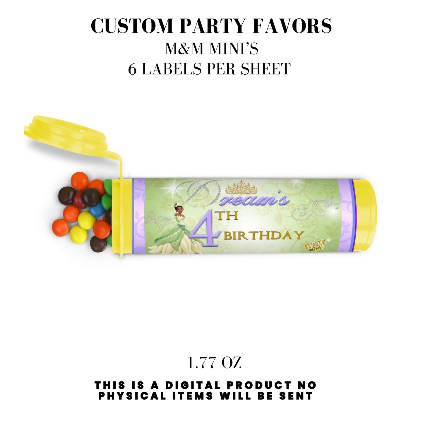 Princess Tiana Printable Favor Designs DFY