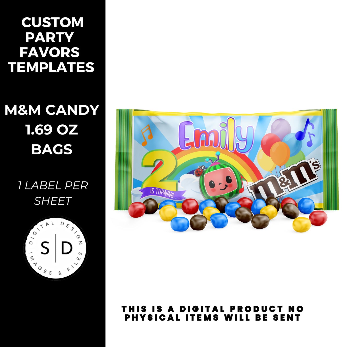 Rainbow Melon Birthday Party Favor Bundle DFY