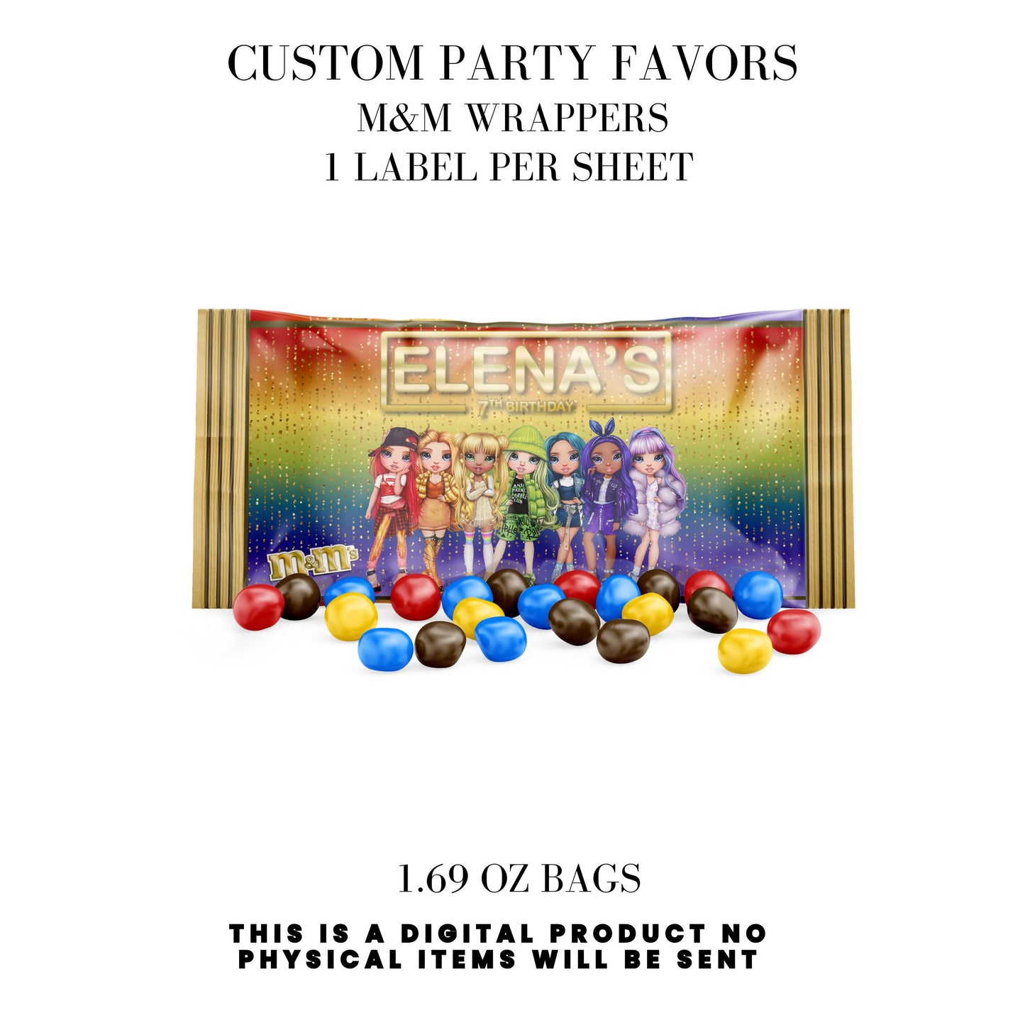 Rainbow High Birthday Party Favors DFY