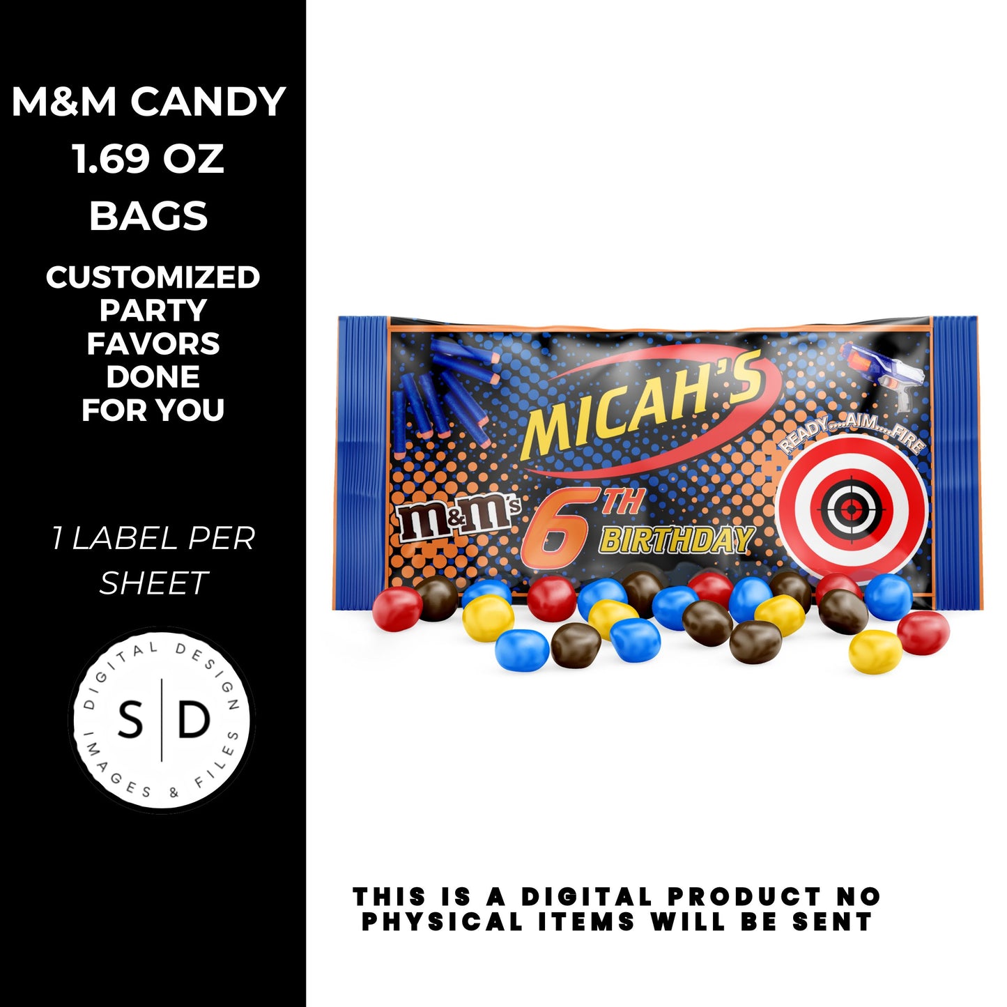 Nerf Ready Aim Fire Birthday Party Favors DFY