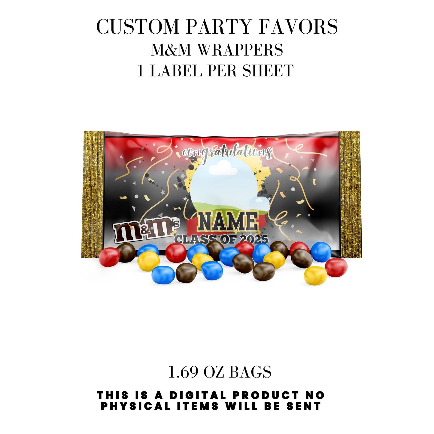Class of 2025 Graduation Party Favor Canva Template Bundle ๐โจ