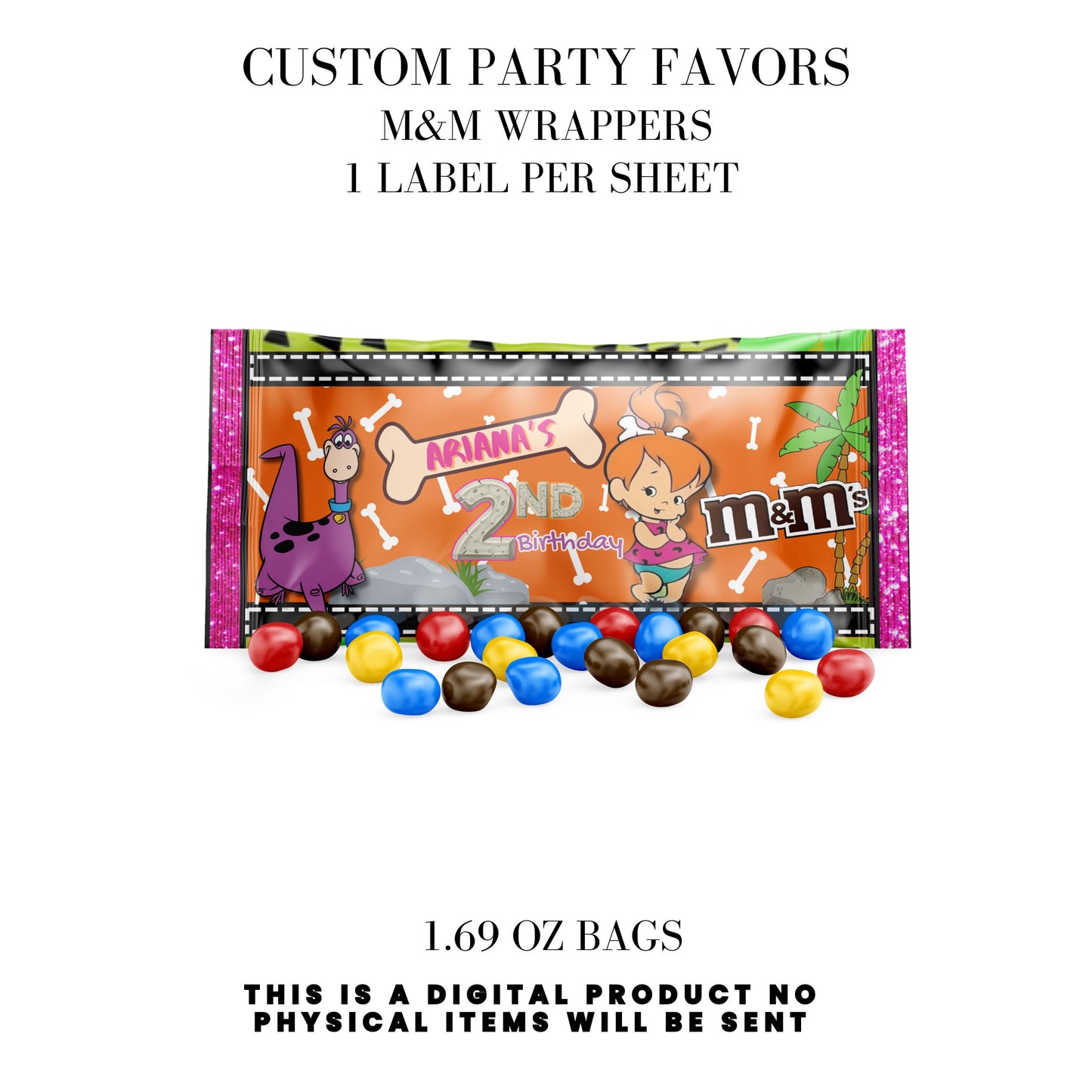 Pebbles & Dino Stone Age Birthday Party Favors DFY
