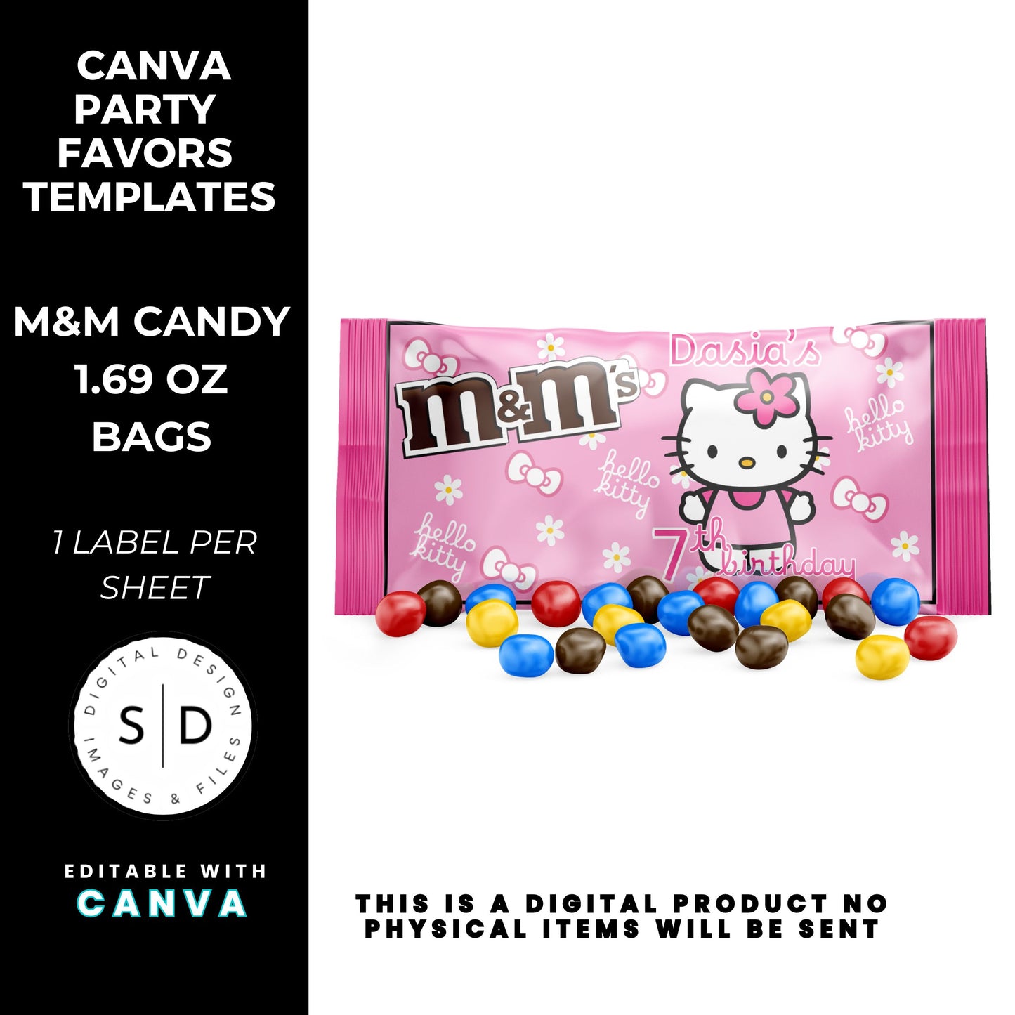 Kitty Birthday Party Favor Templates Bundle