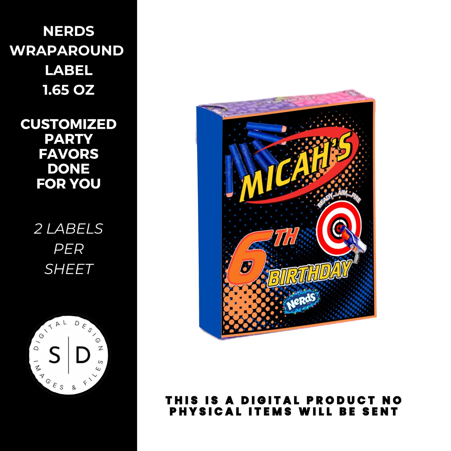 Nerf Ready Aim Fire Birthday Party Favors DFY