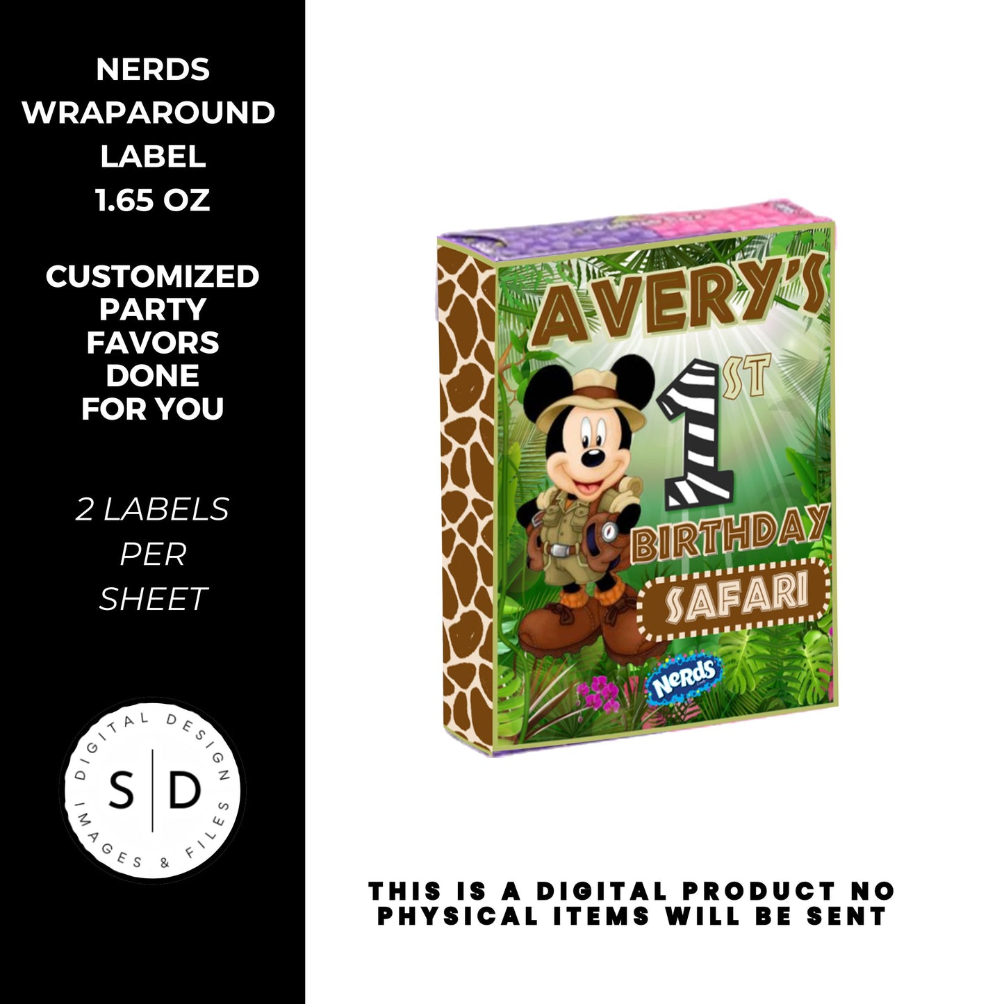 Mouse Safari Birthday Party Favors DFY