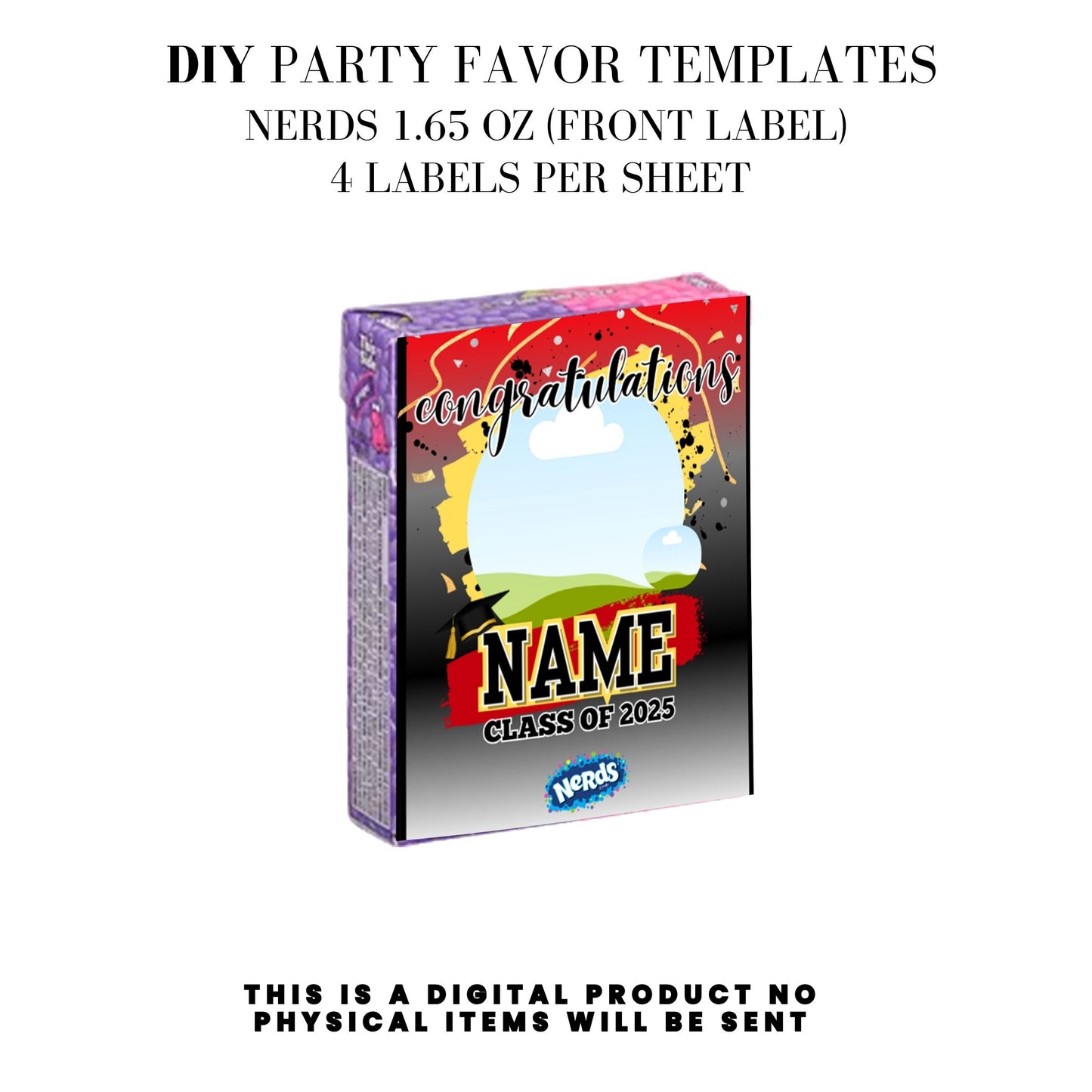Class of 2025 Graduation Party Favor Canva Template Bundle ๐โจ