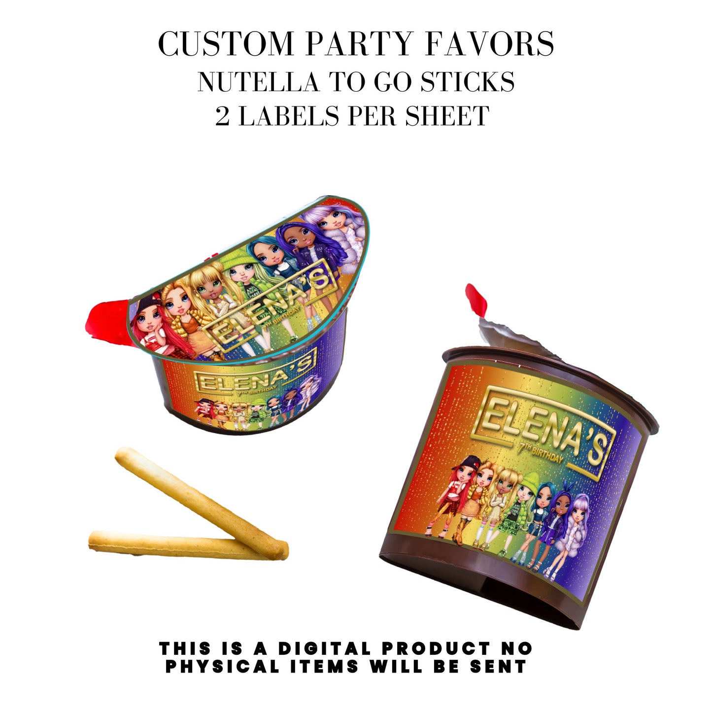 Rainbow High Birthday Party Favors DFY