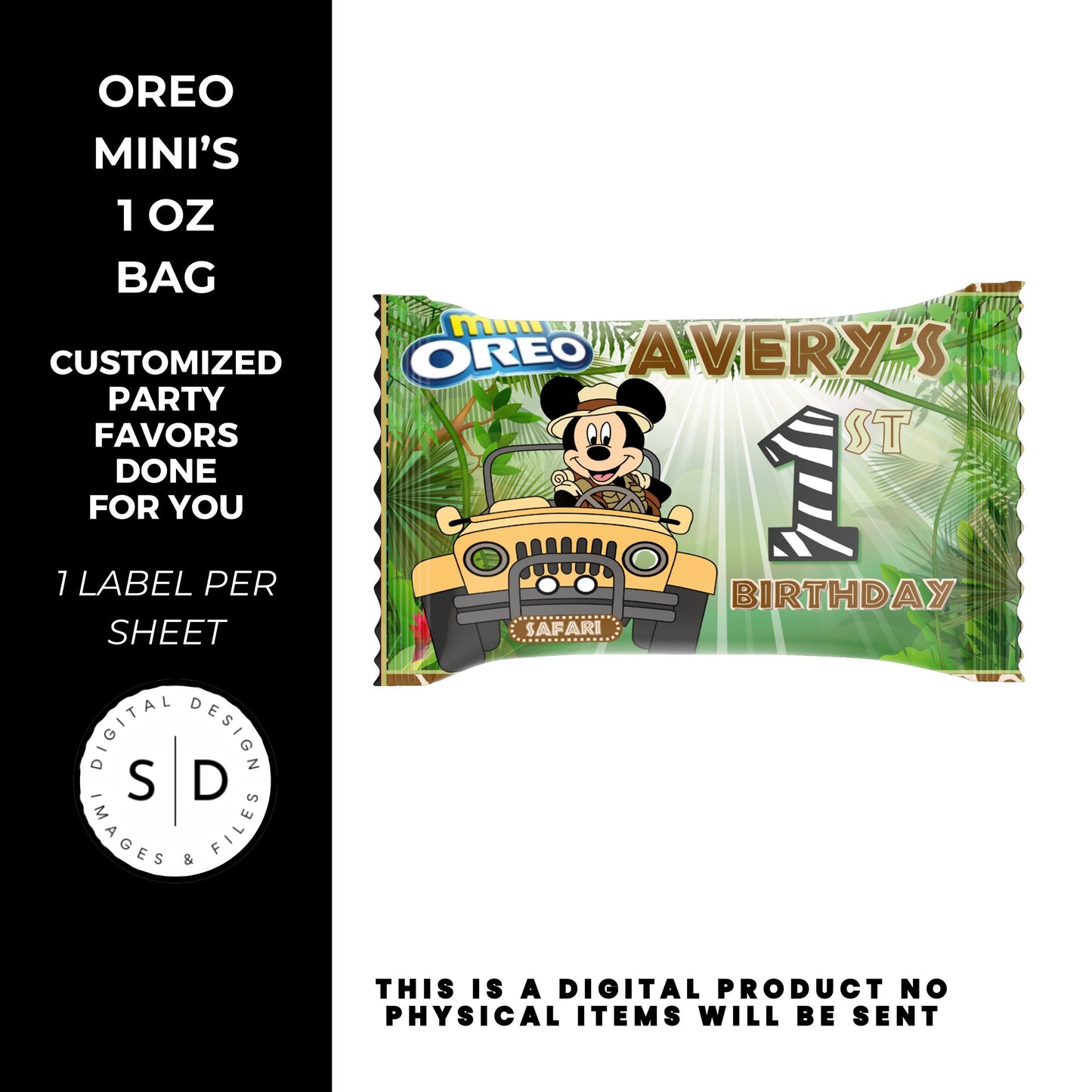 Mouse Safari Birthday Party Favors DFY