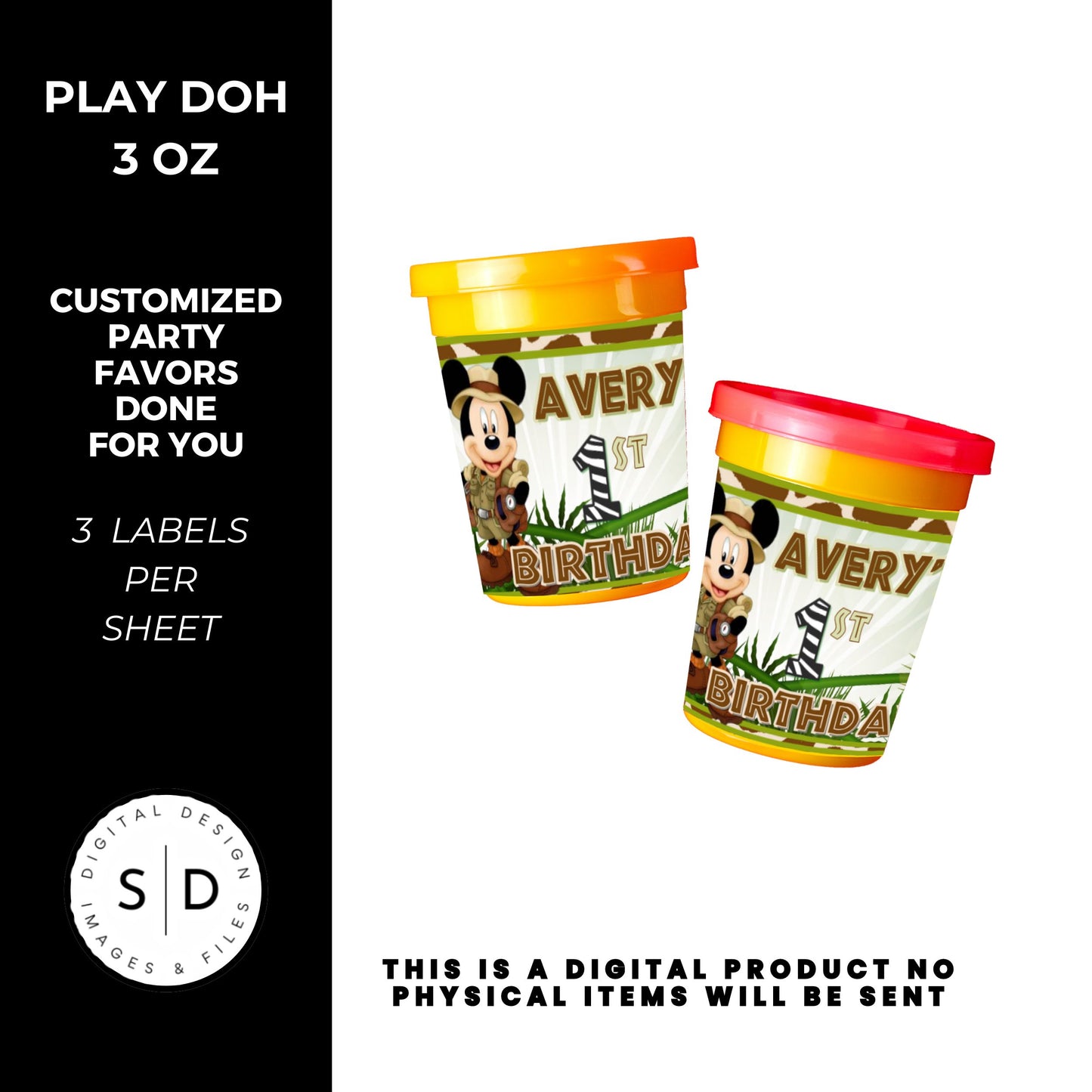 Mouse Safari Birthday Party Favors DFY